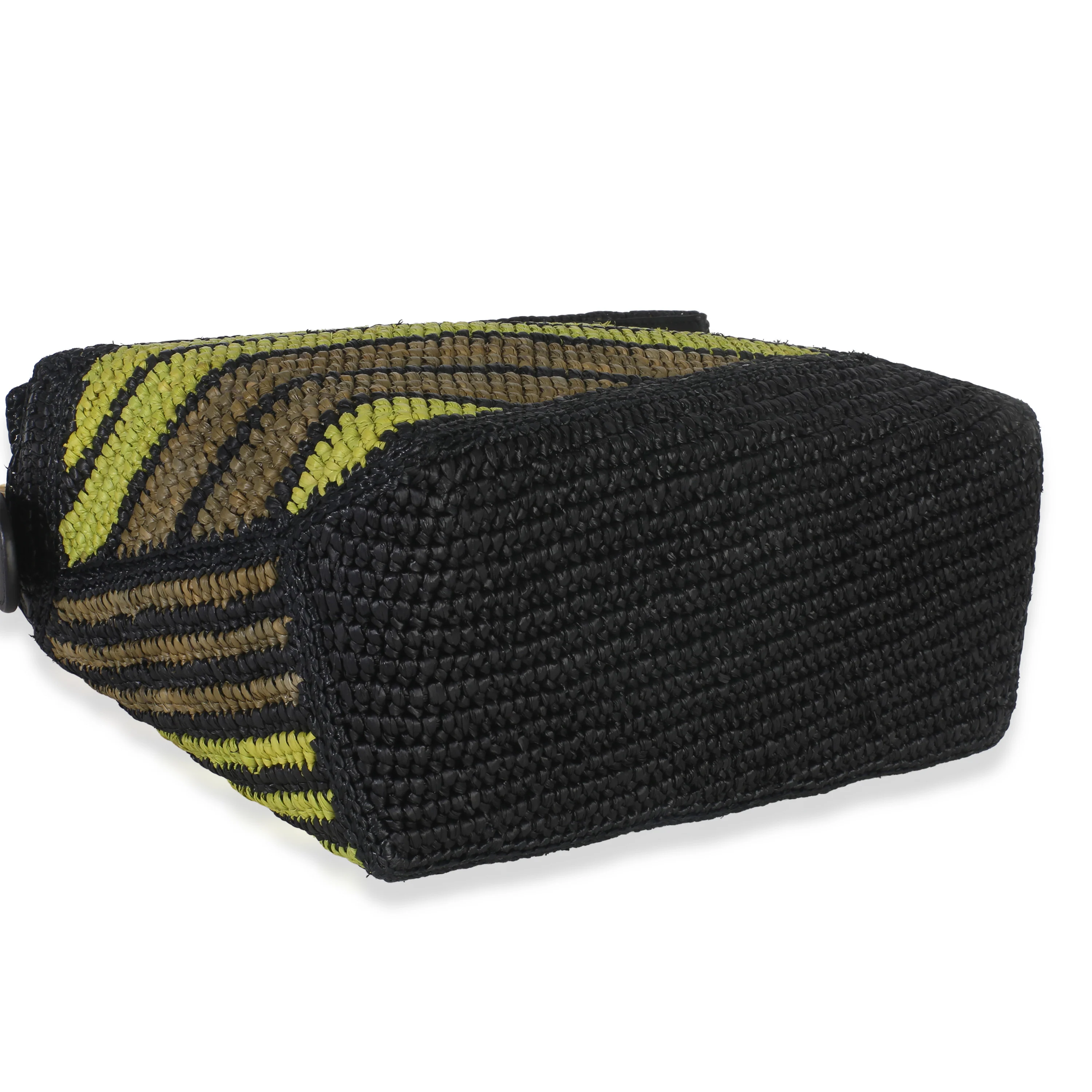 Anise Olive Raffia Calfskin Small Puzzle Bag - Image 6