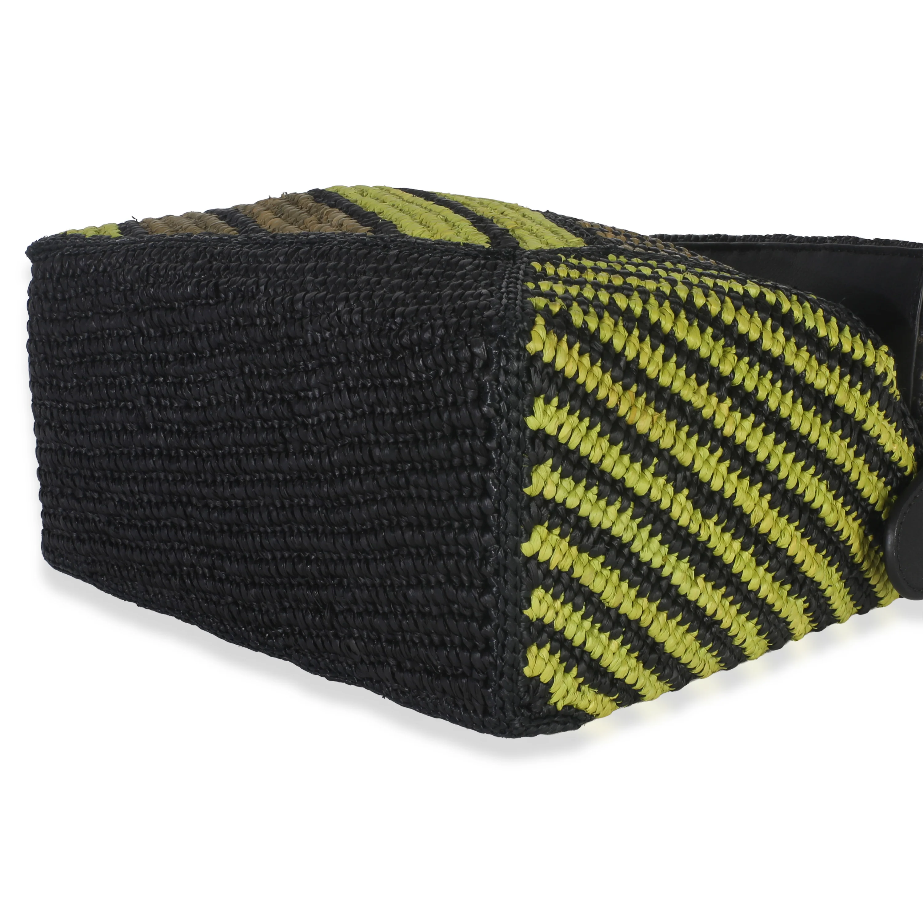 Anise Olive Raffia Calfskin Small Puzzle Bag - Image 7