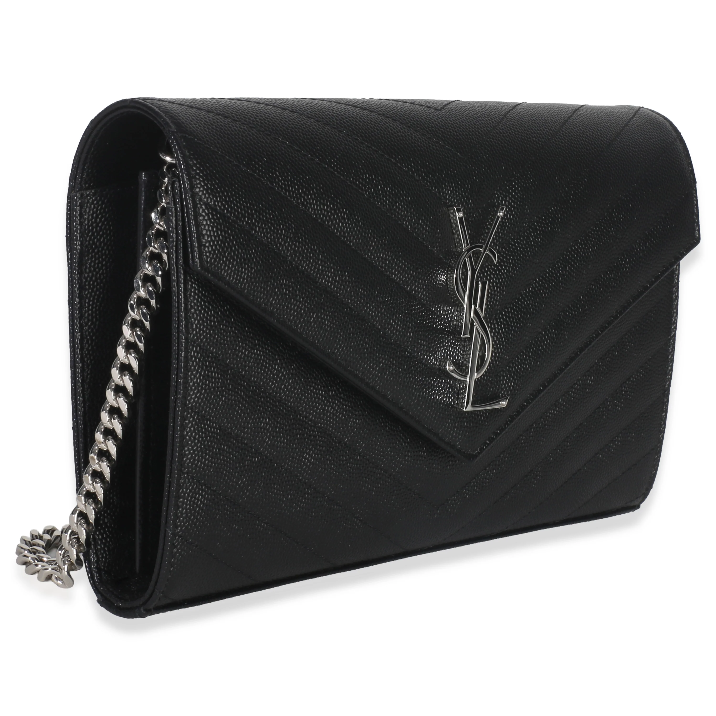 Black Grain De Poudre Cassandre Chain Wallet - Image 3