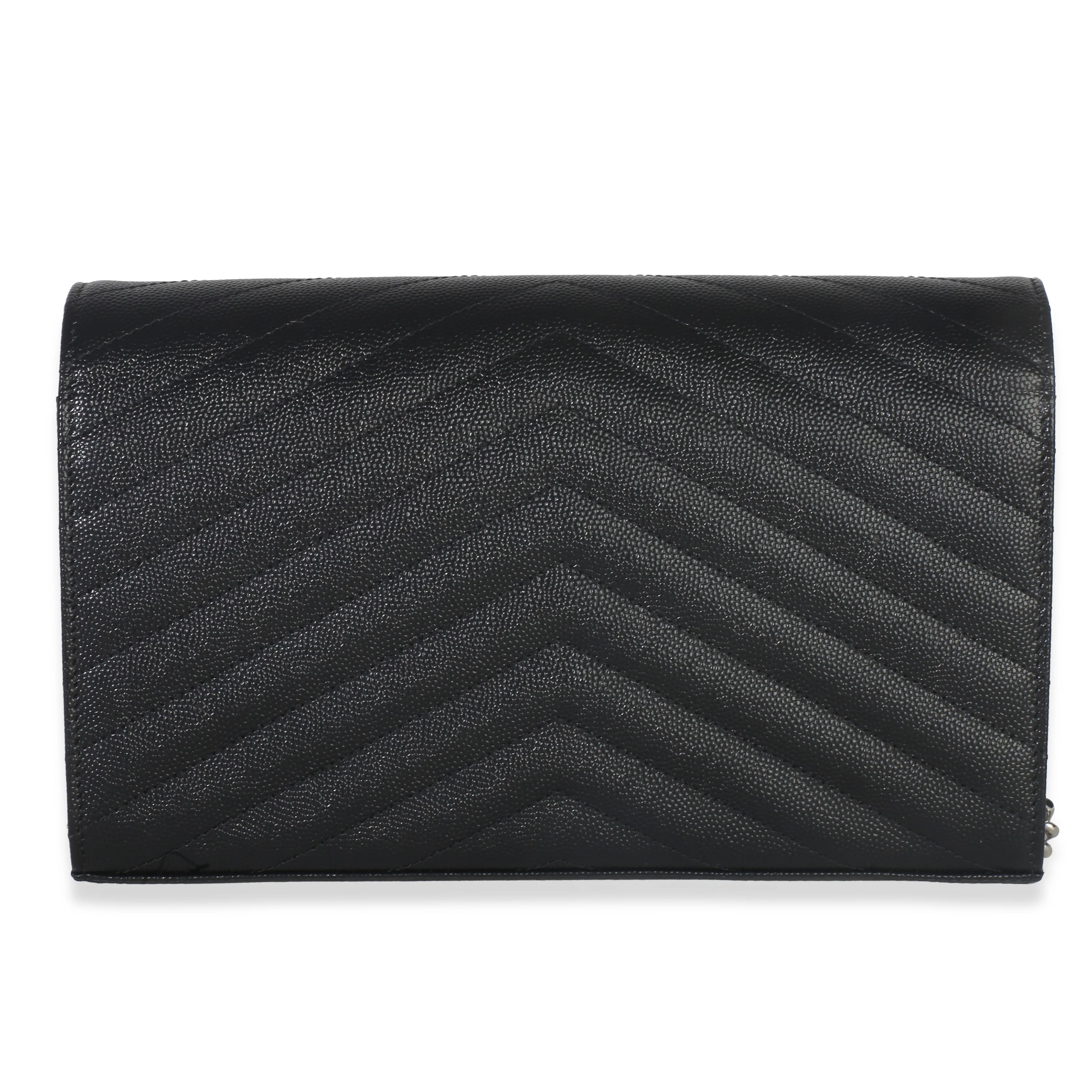 Black Grain De Poudre Cassandre Chain Wallet - Image 4