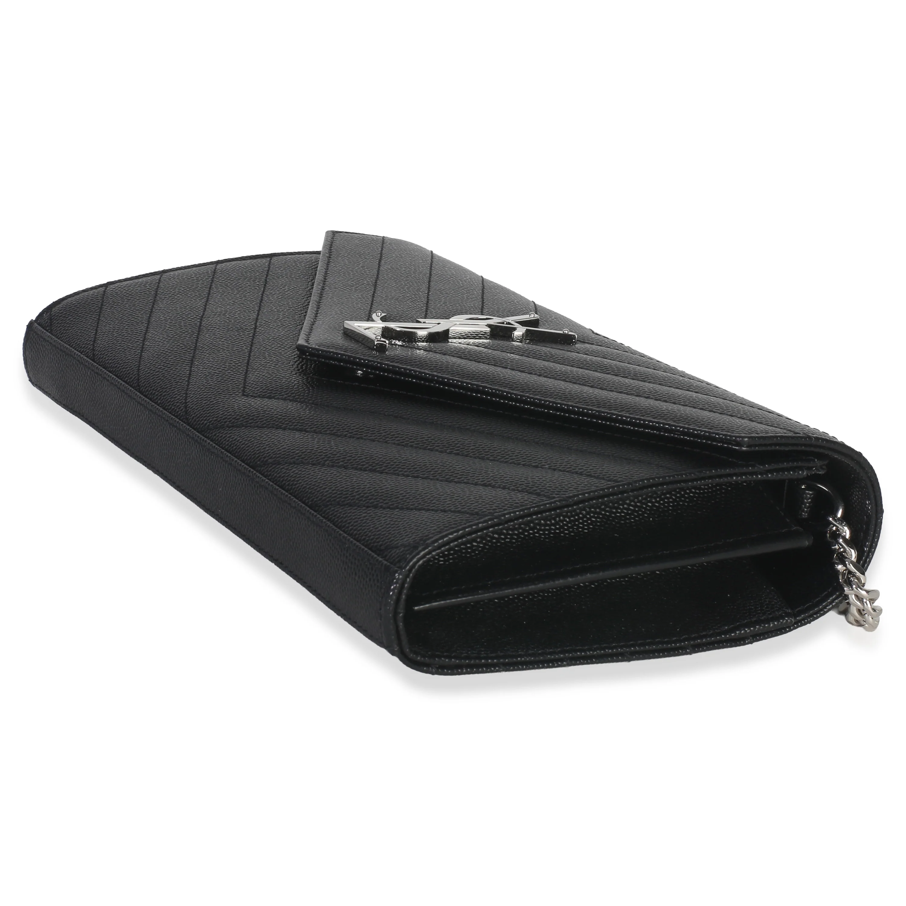 Black Grain De Poudre Cassandre Chain Wallet - Image 7