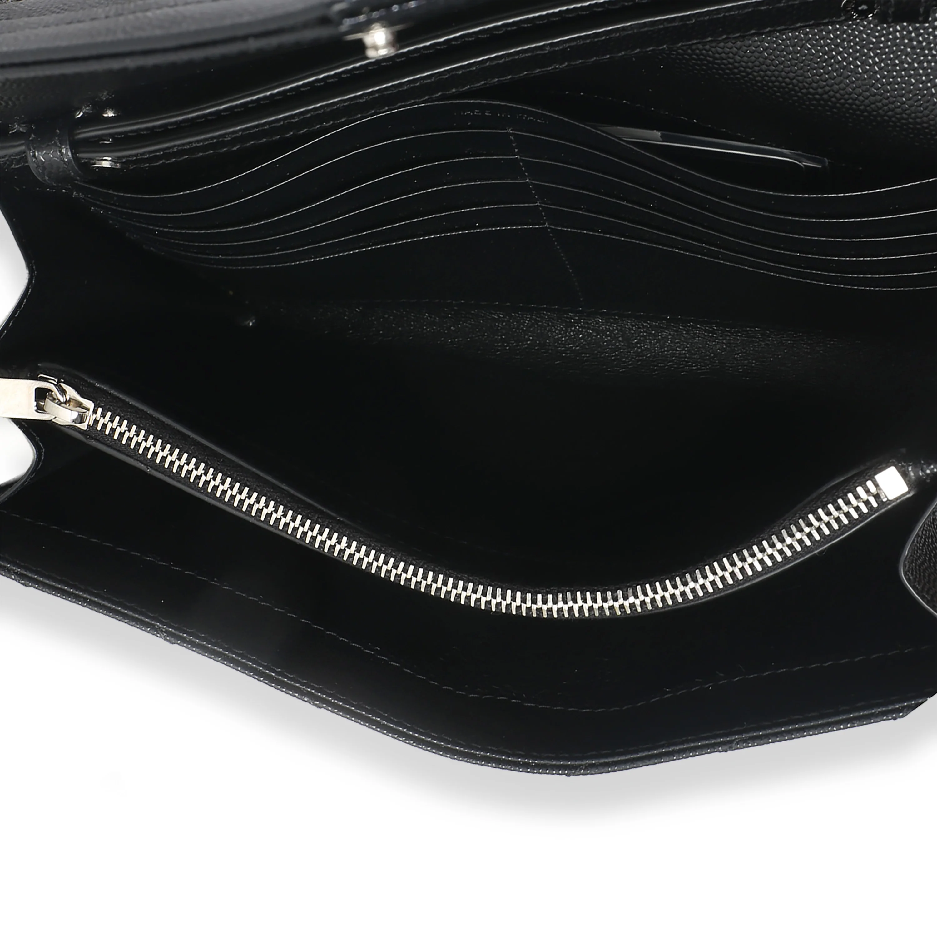 Black Grain De Poudre Cassandre Chain Wallet - Image 9
