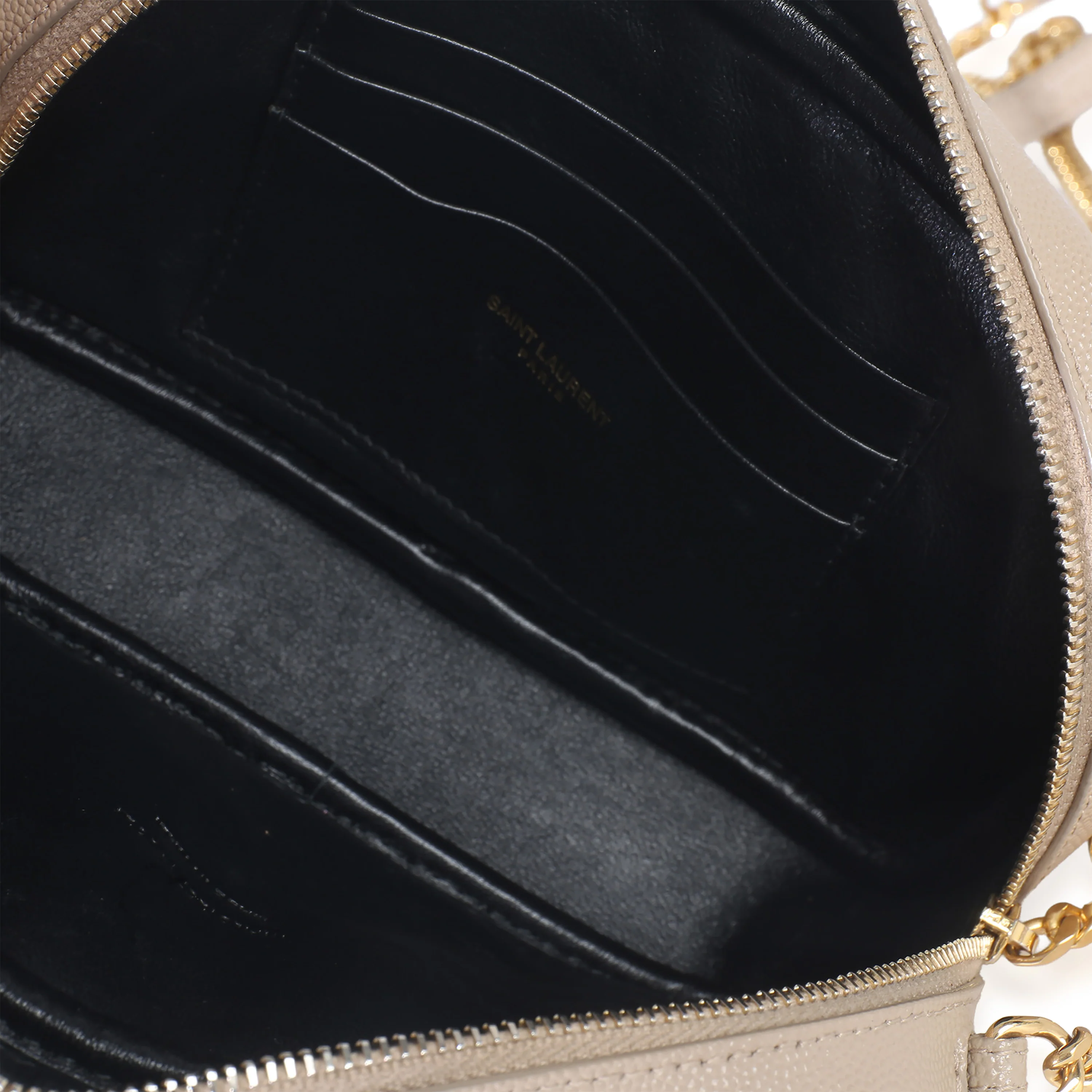 Beige Grain De Poudre Matelasse Mini Lou Camera Bag - Image 9