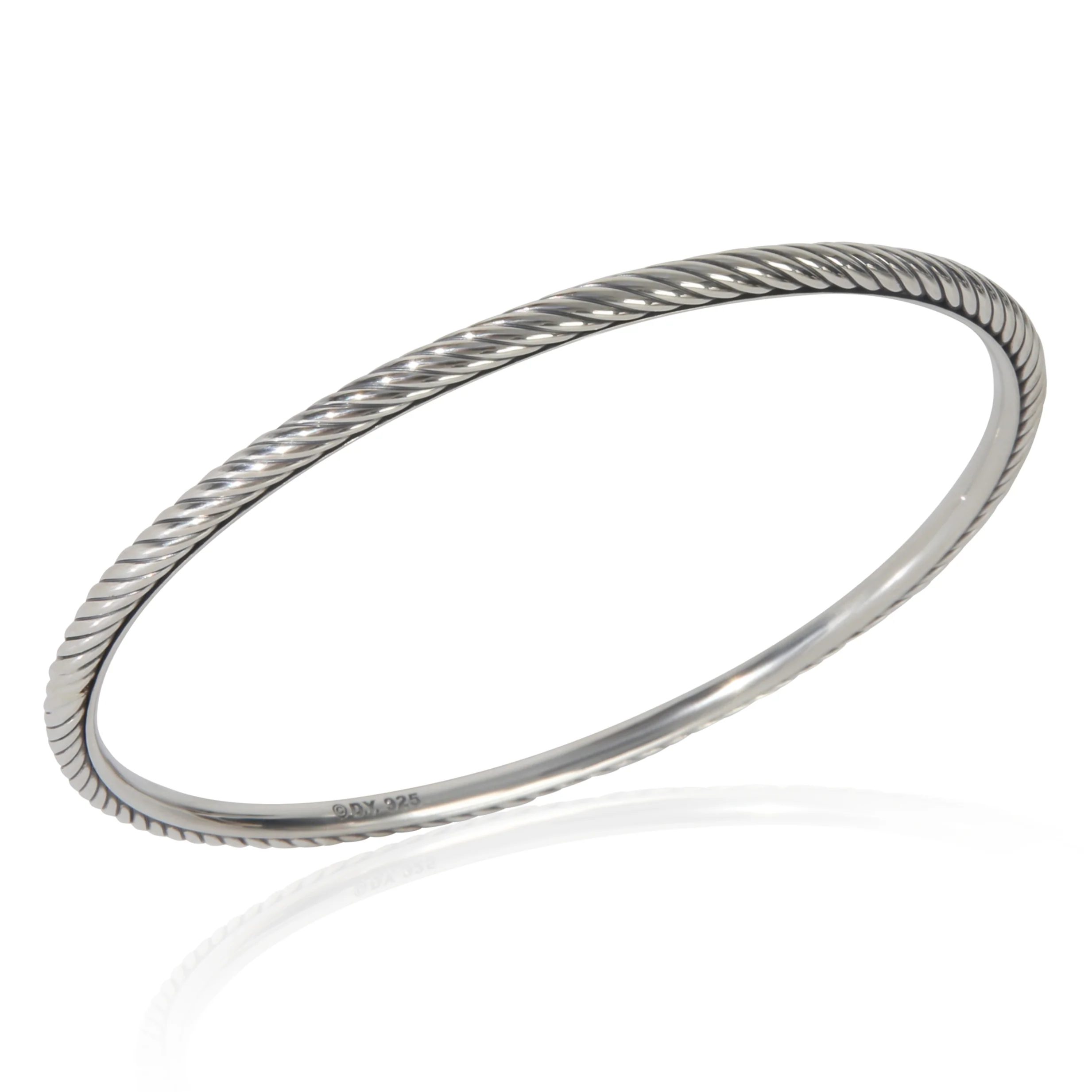Sterling Silver Cable Slip On Bracelet - Image 4