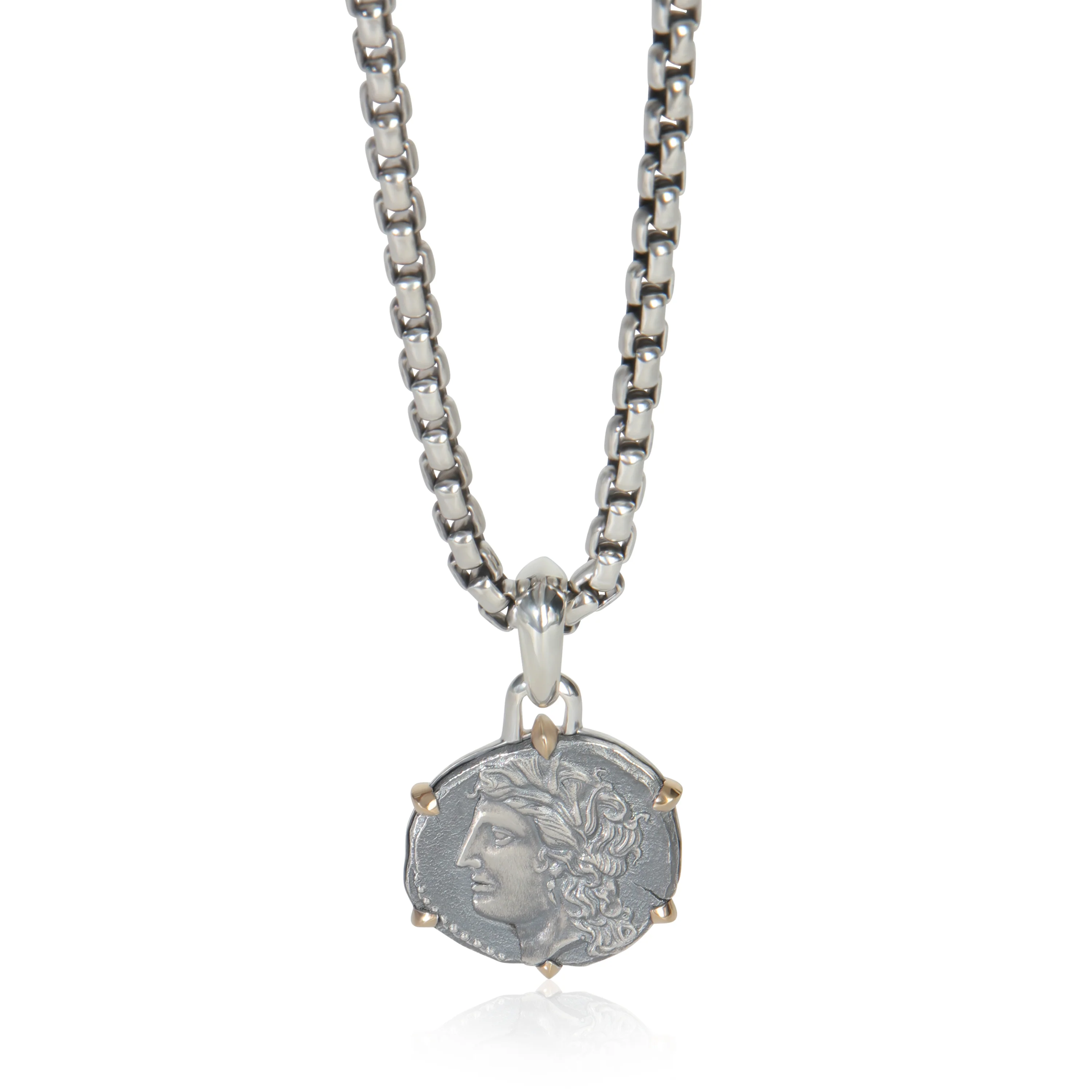 Yellow Gold & Sterling Silver Virgo Amulet Pendant