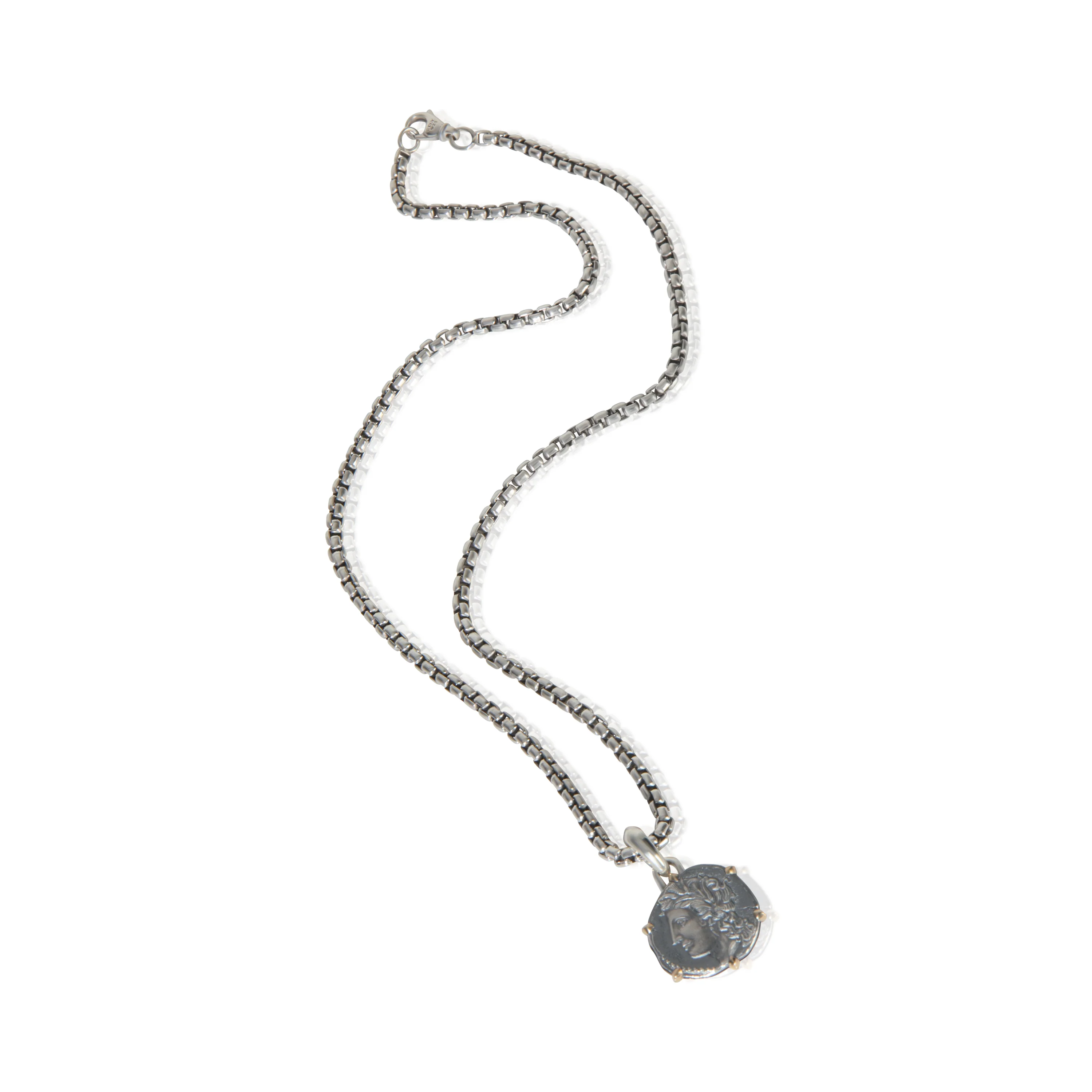 Yellow Gold & Sterling Silver Virgo Amulet Pendant - Image 3