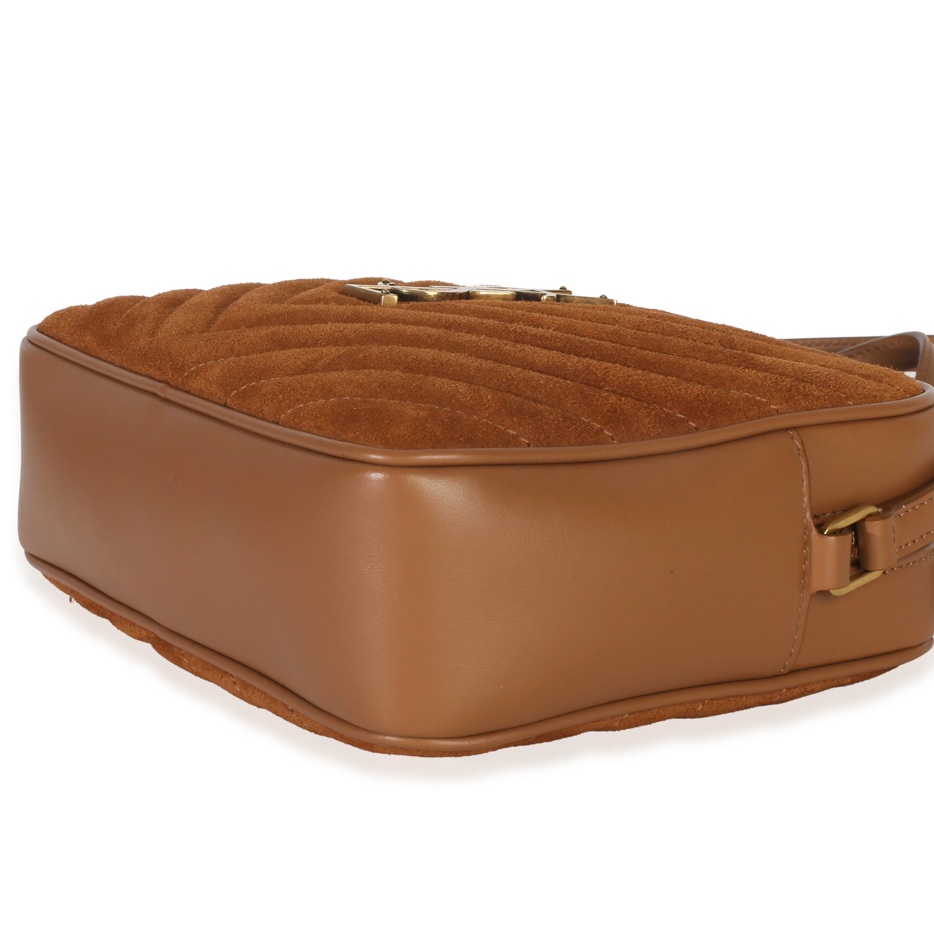 Cinnamon Suede Matelasse Monogram Lou Camera - Image 6