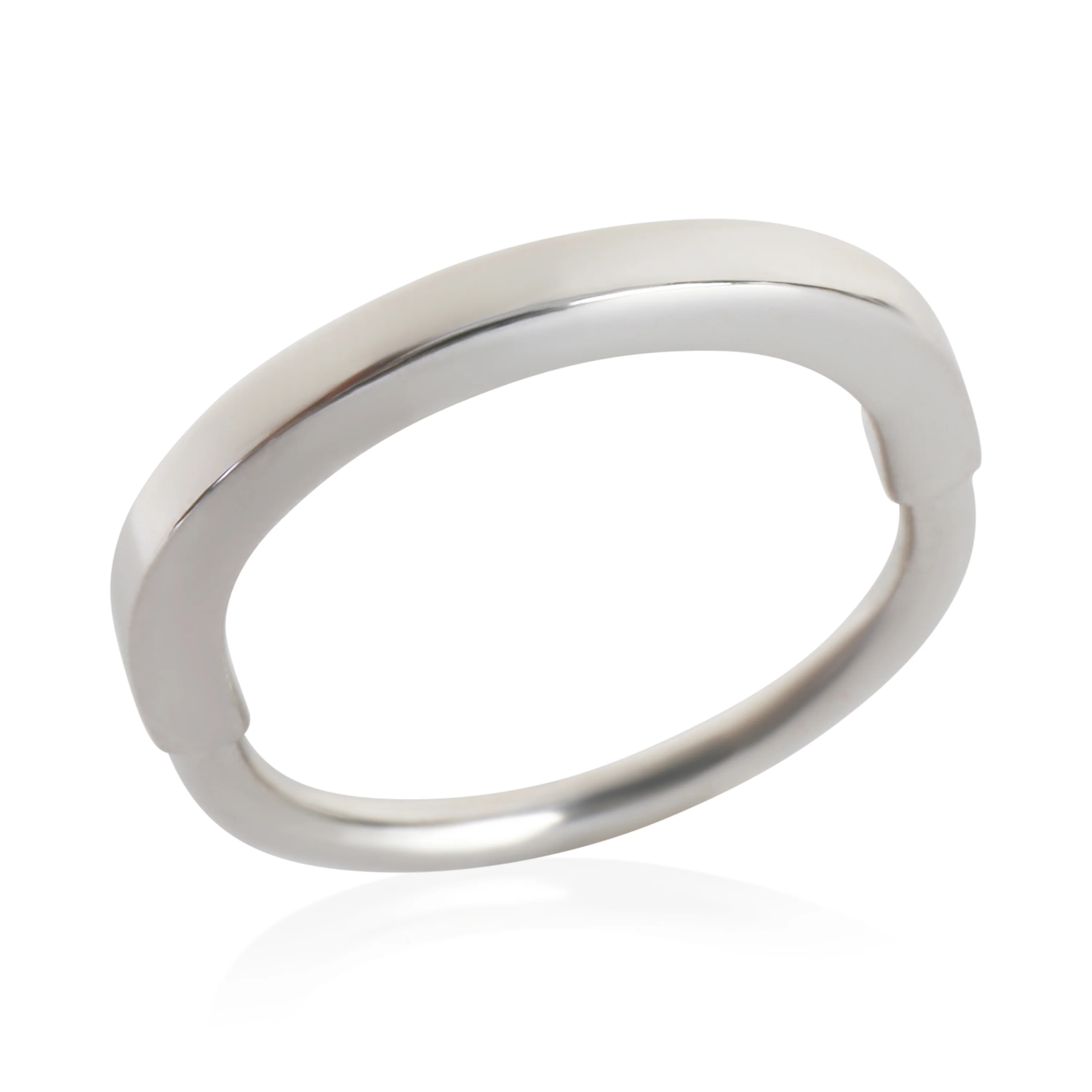 White Gold Lock Ring - Image 4