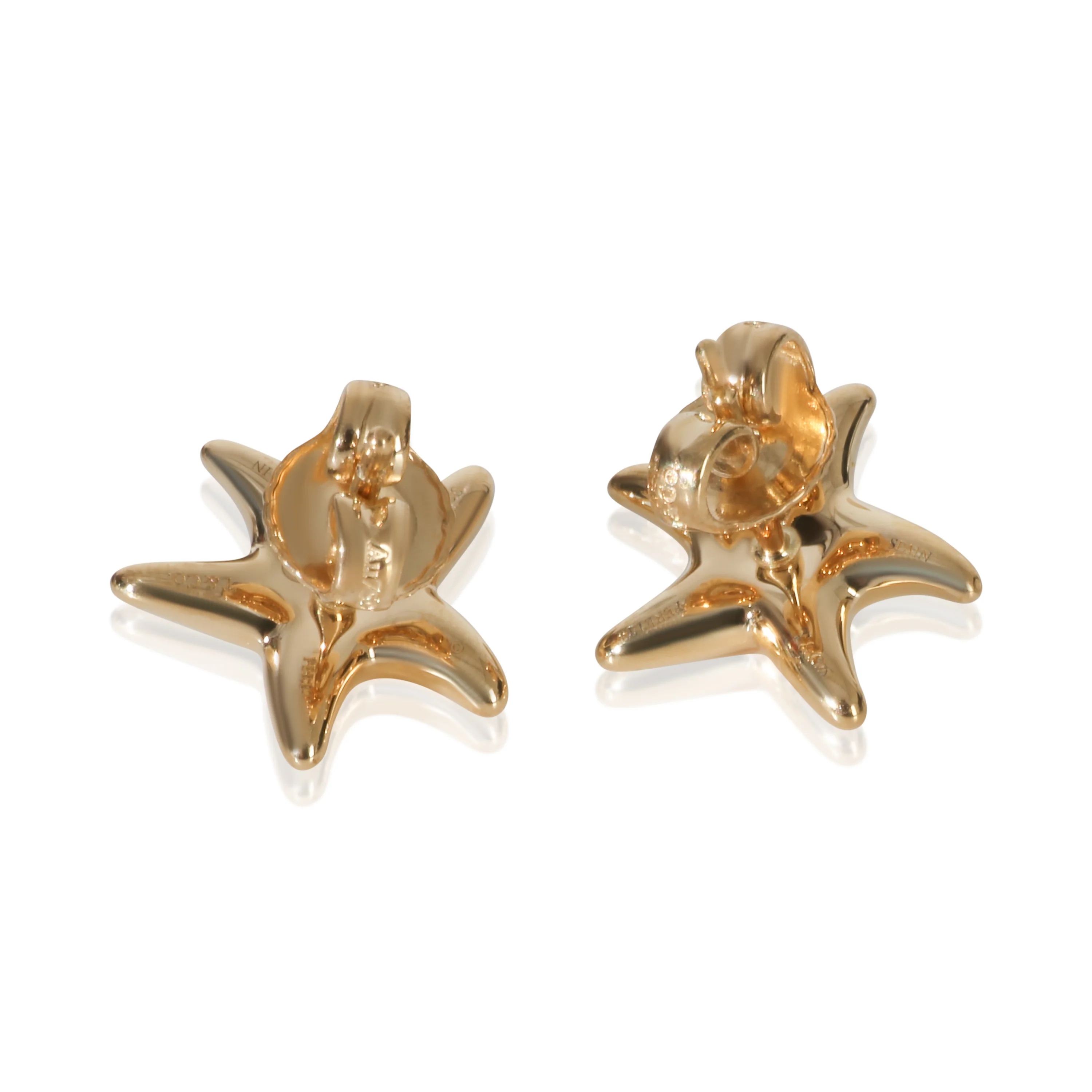Yellow Gold Elsa Peretti Starfish Earrings - Image 4