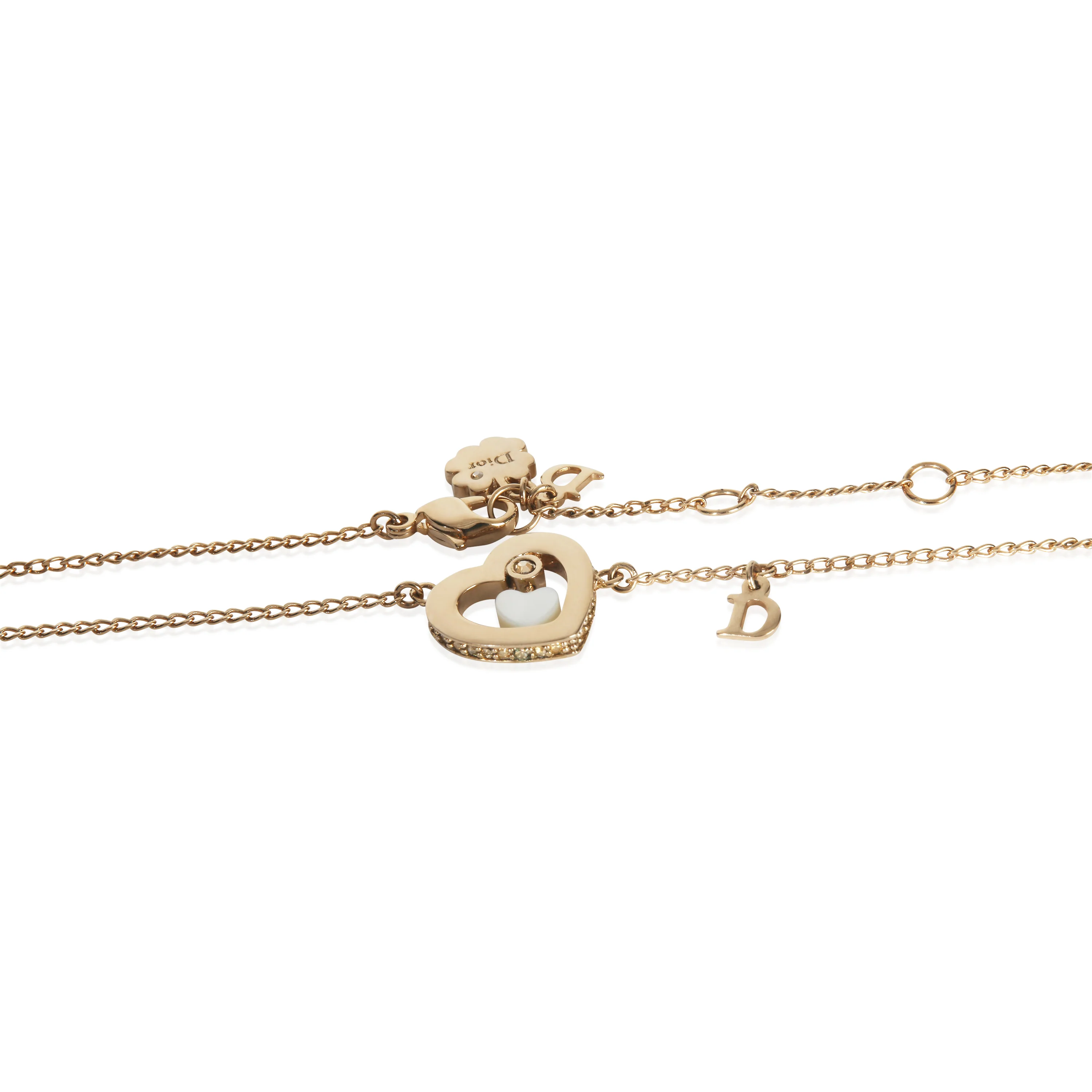 Gold Plated Heart Pendant With Crystals - Image 2
