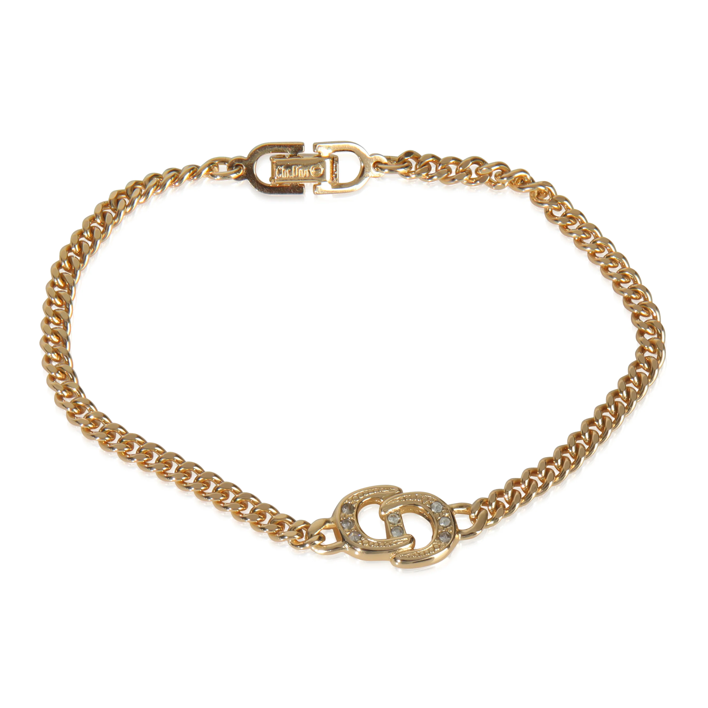 Gold-Plated  Crstyal CD Bracelet