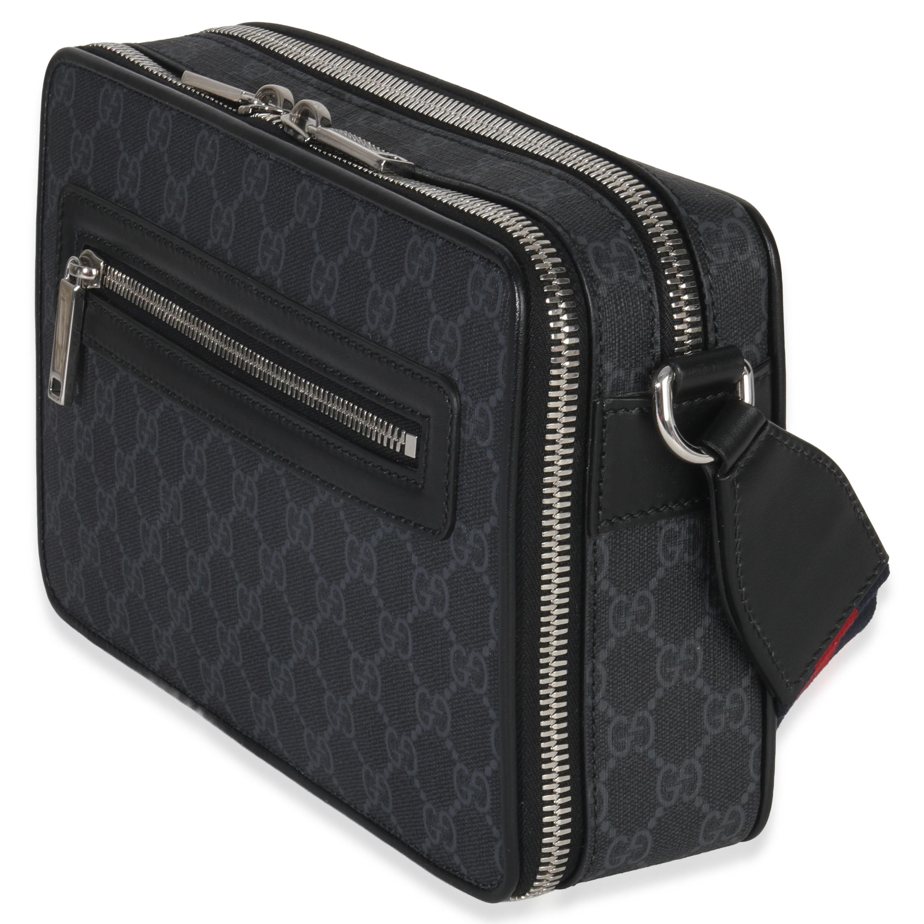 Black GG Supreme Canvas Web Crossbody - Image 2