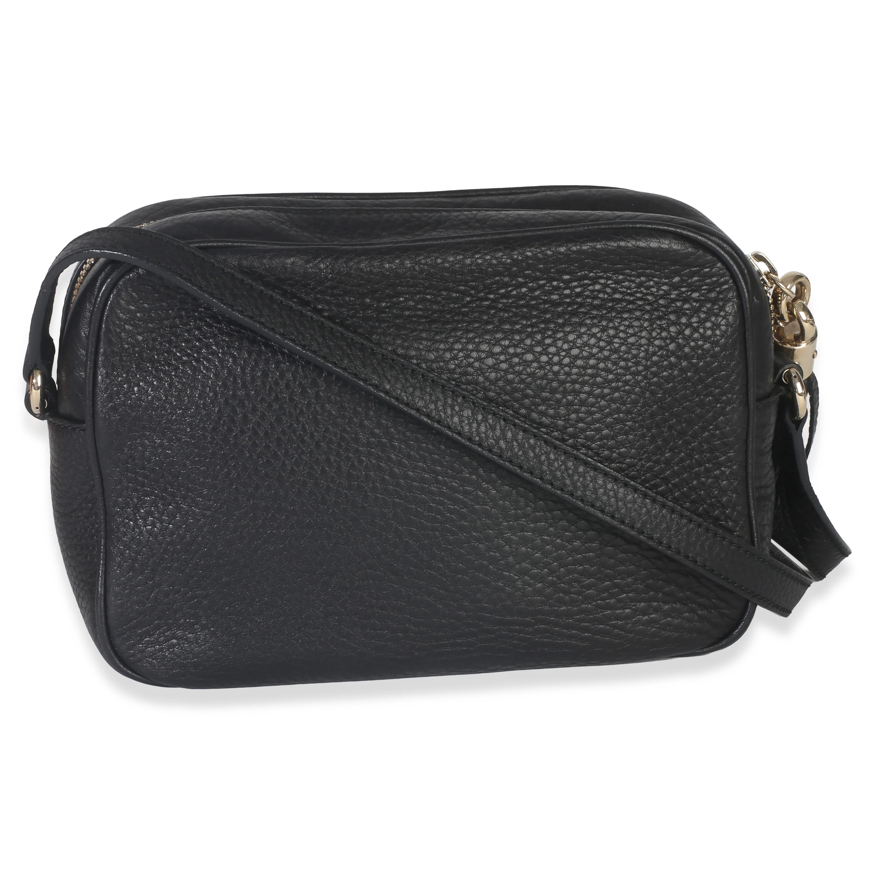 Black Pebbled Calfskin Small Soho Disco Crossbody - Image 5
