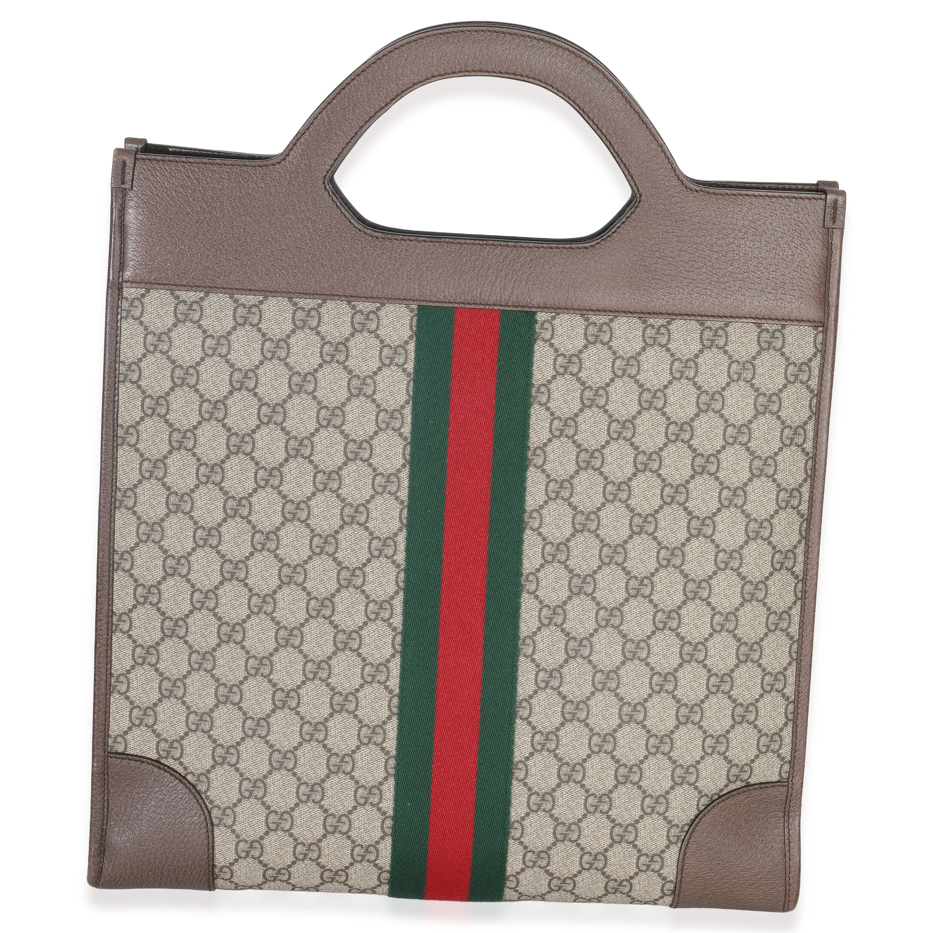 GG Supreme Beige Large Ophidia Tote - Image 4