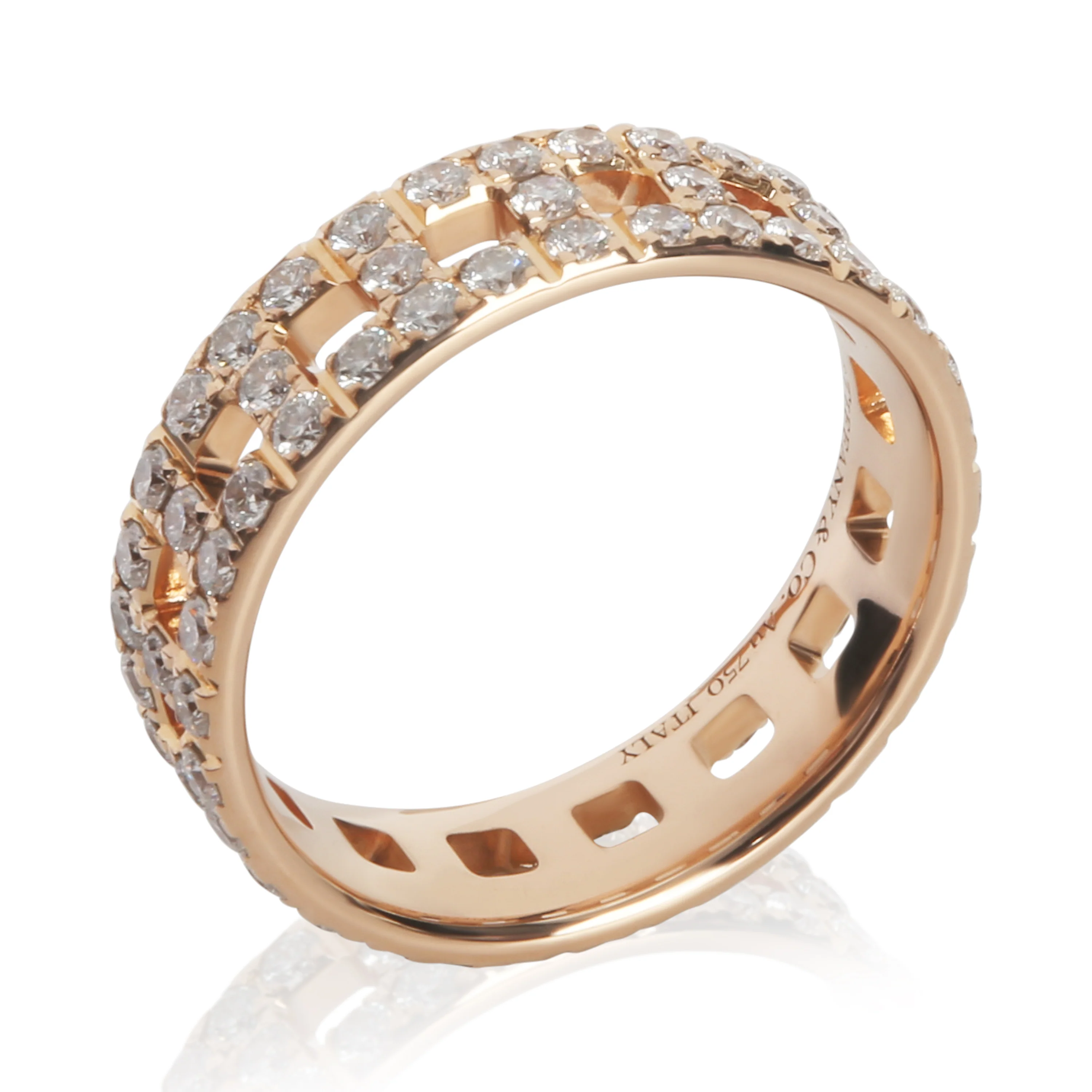 Rose Gold Diamond True Wide Ring - Image 3