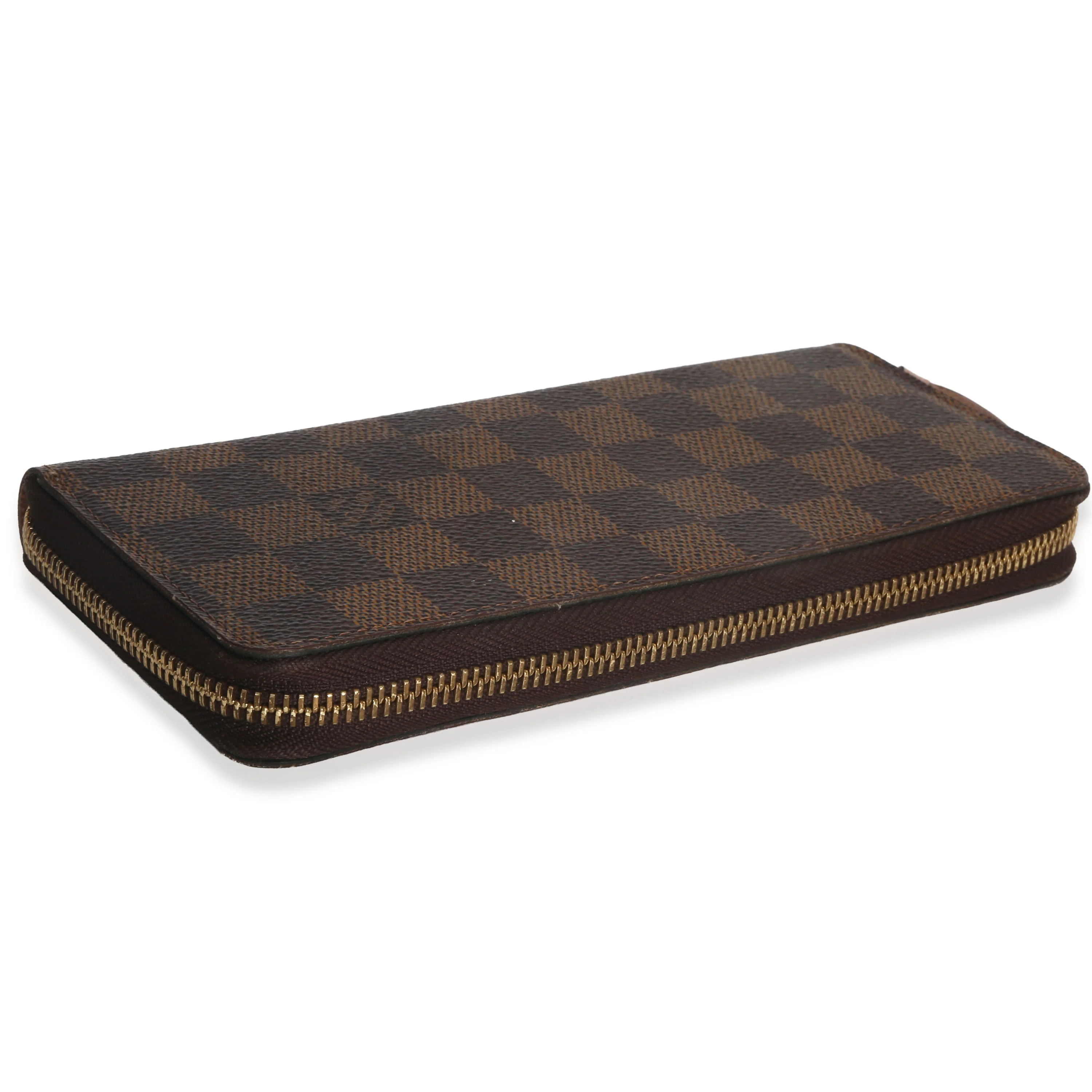 Rose Ballerine Damier Ebene Canvas Clemence Zippy Wallet - Image 7