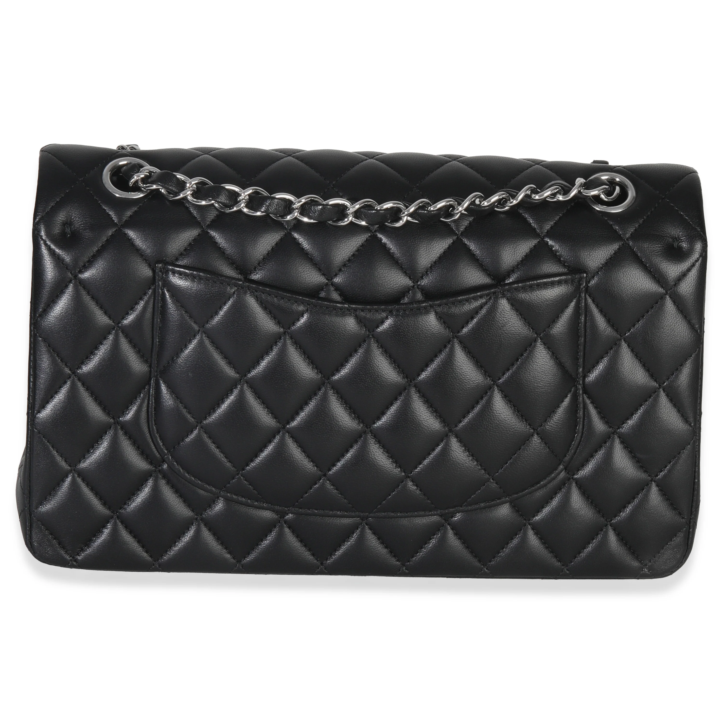 Black Quilted Lambskin Medium Classic Double Flap Bag - Image 4