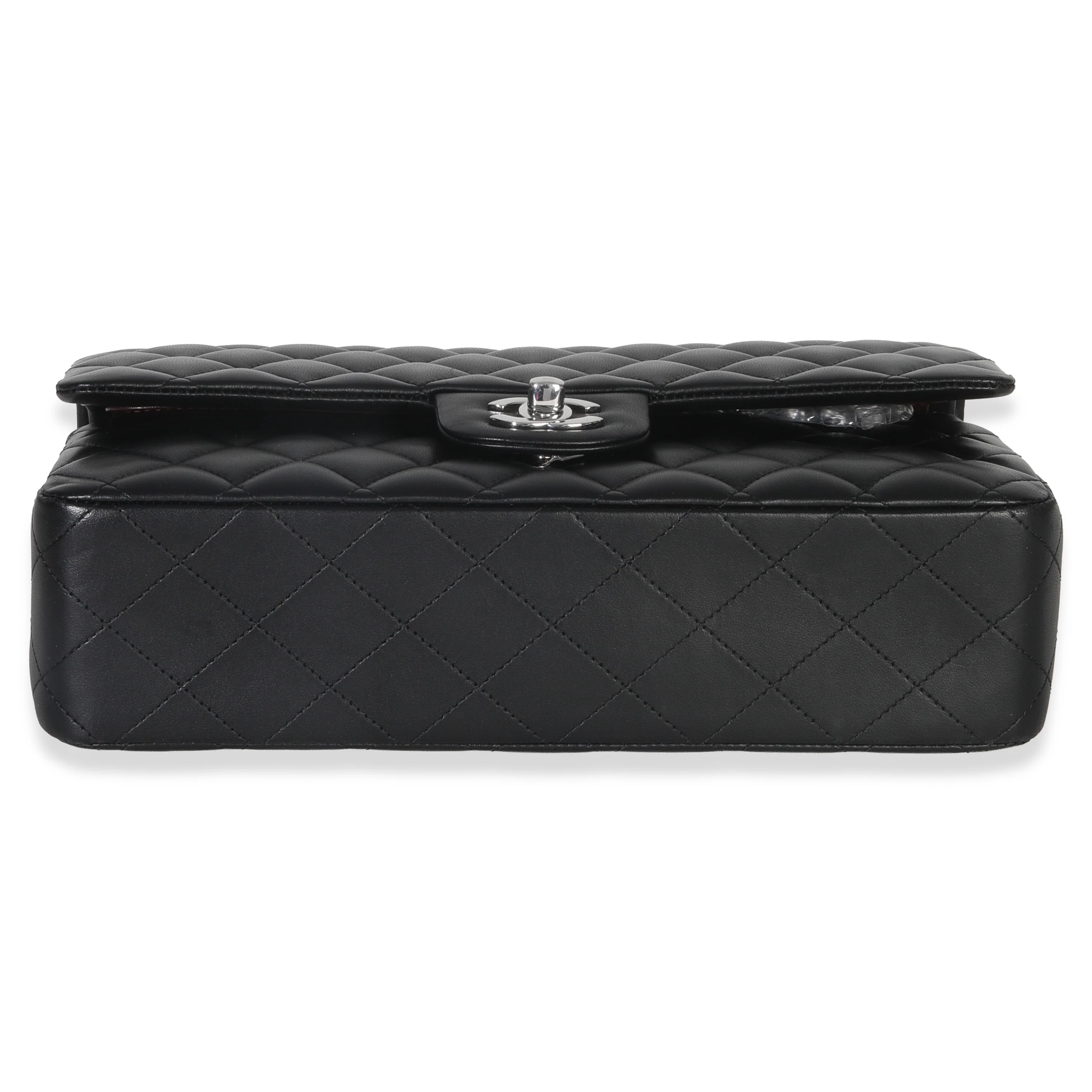 Black Quilted Lambskin Medium Classic Double Flap Bag - Image 5