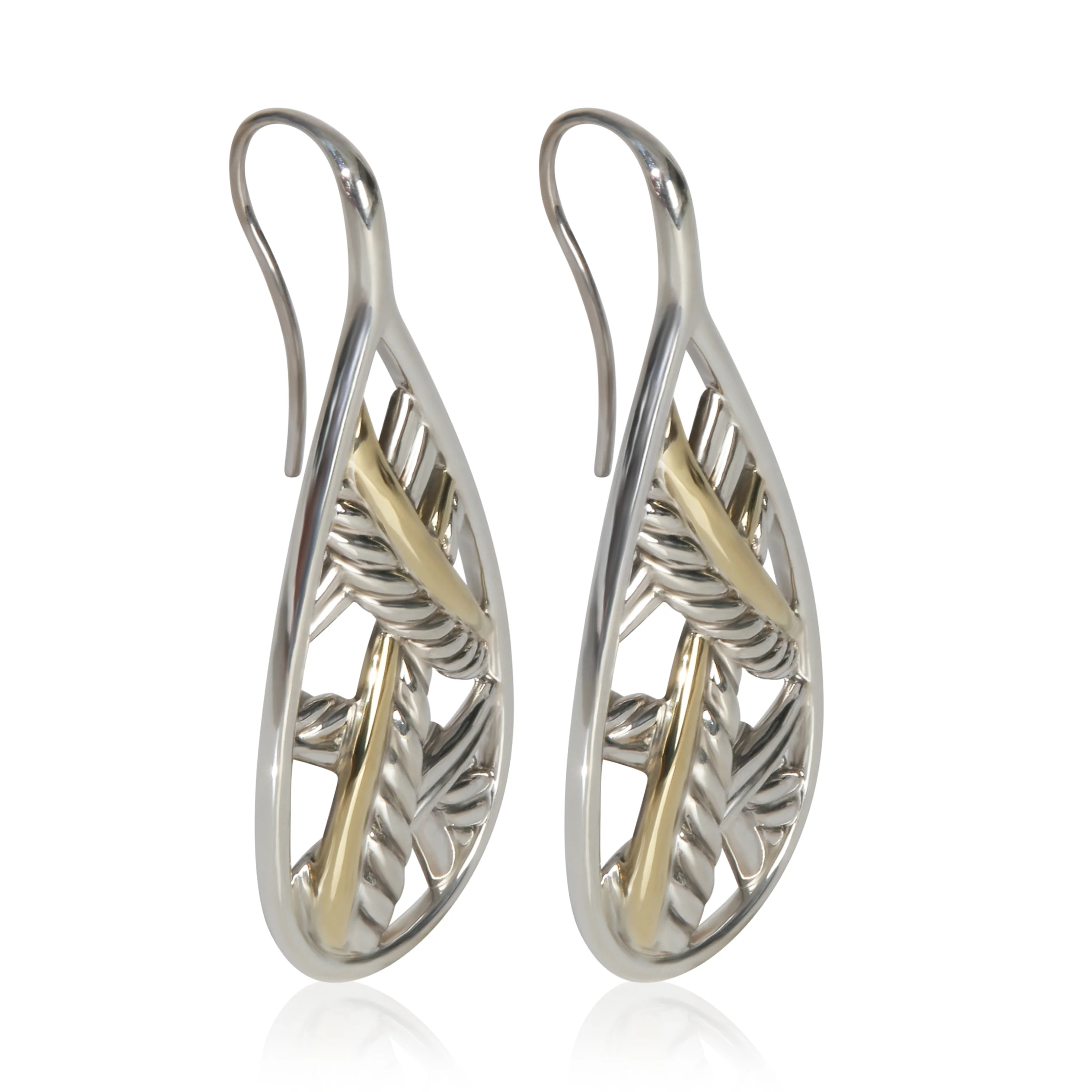 Yellow Gold  Papyrus Earrings - Image 2