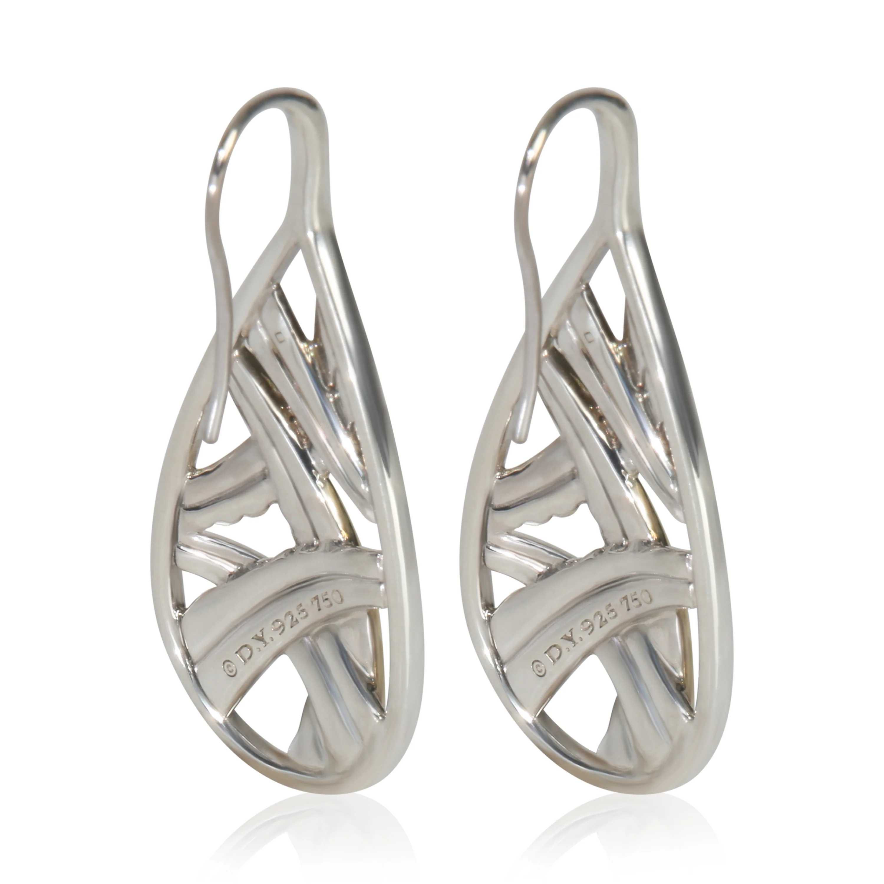 Yellow Gold  Papyrus Earrings - Image 3