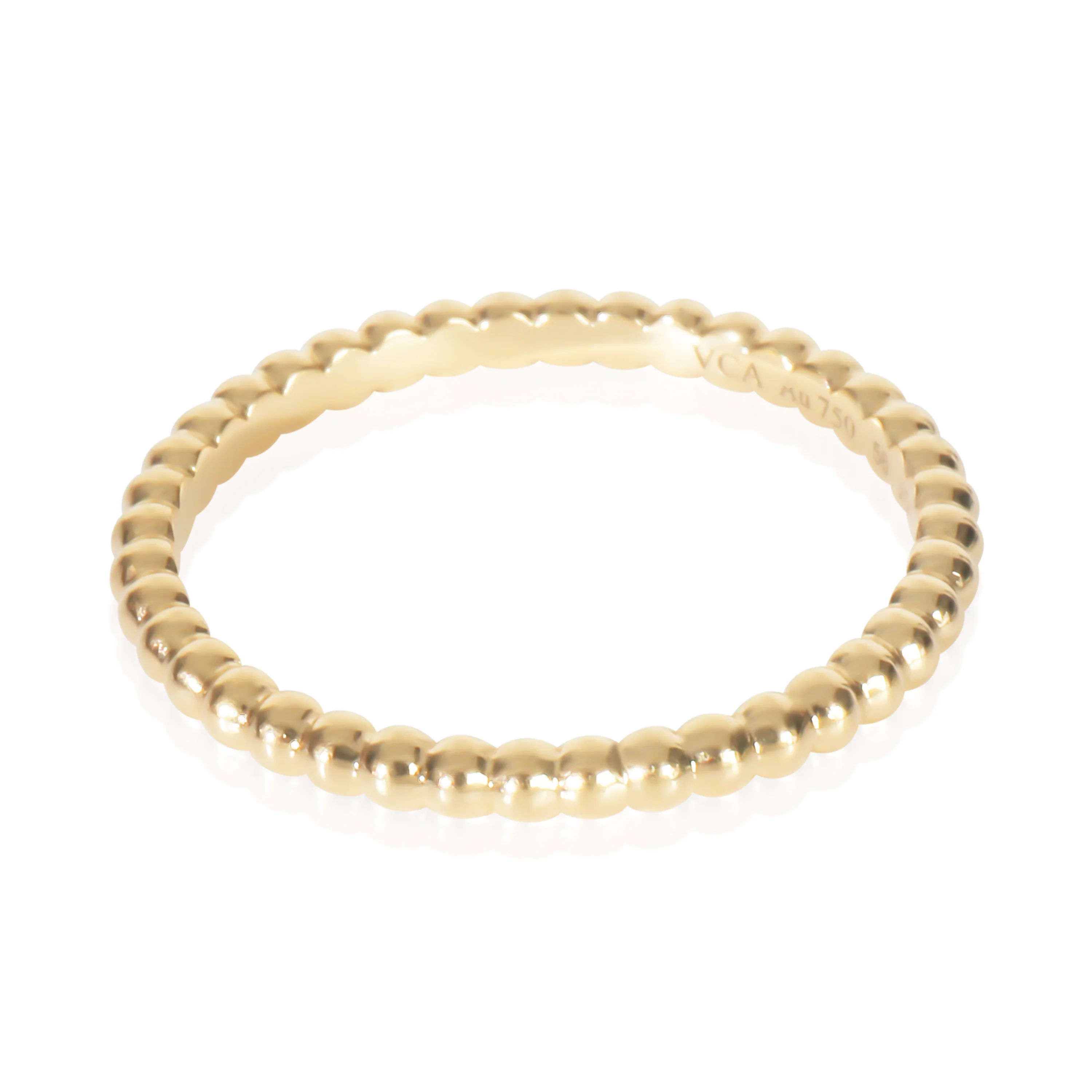 Yellow Gold  Small Model Perlee Ring - Image 3