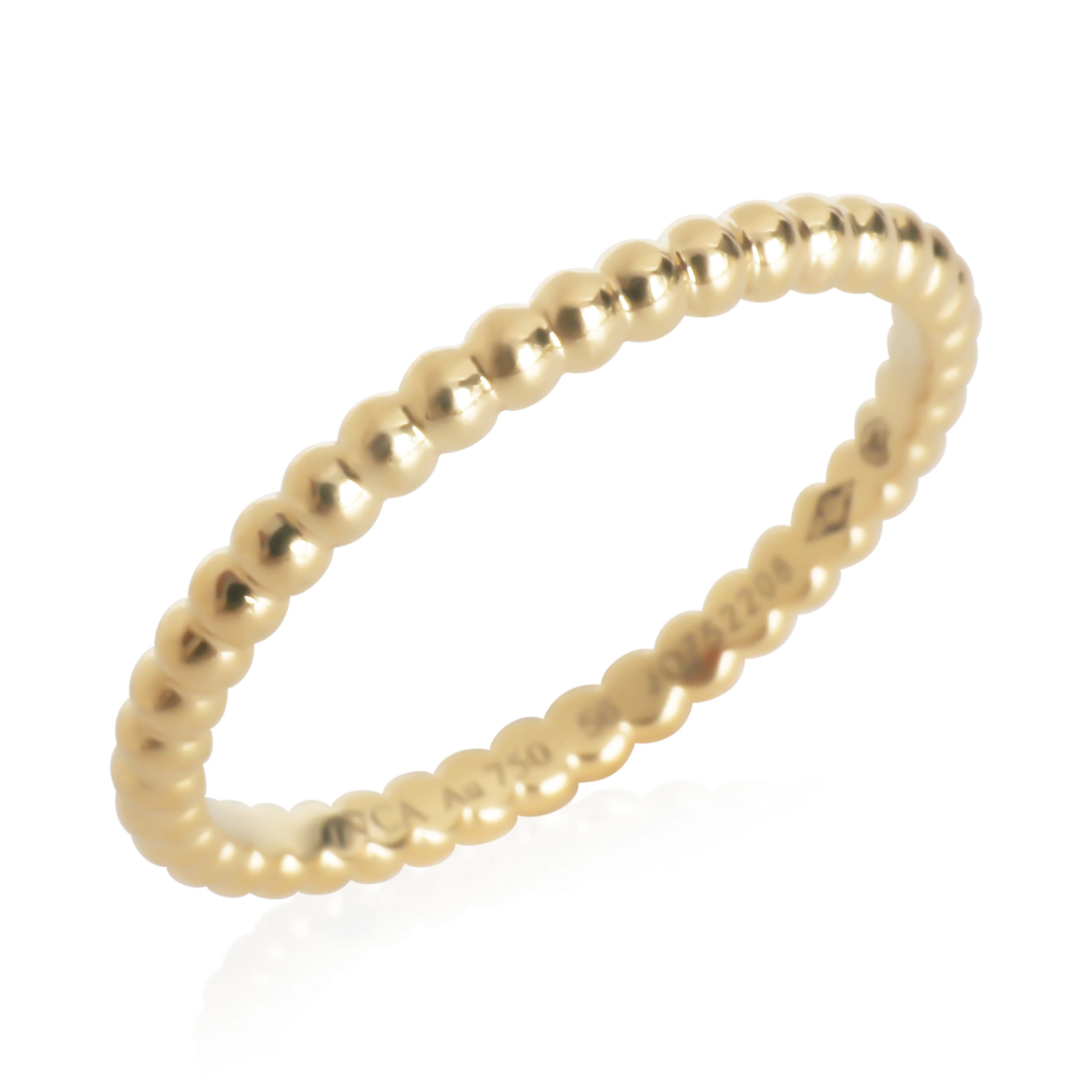 Yellow Gold  Small Model Perlee Ring - Image 4