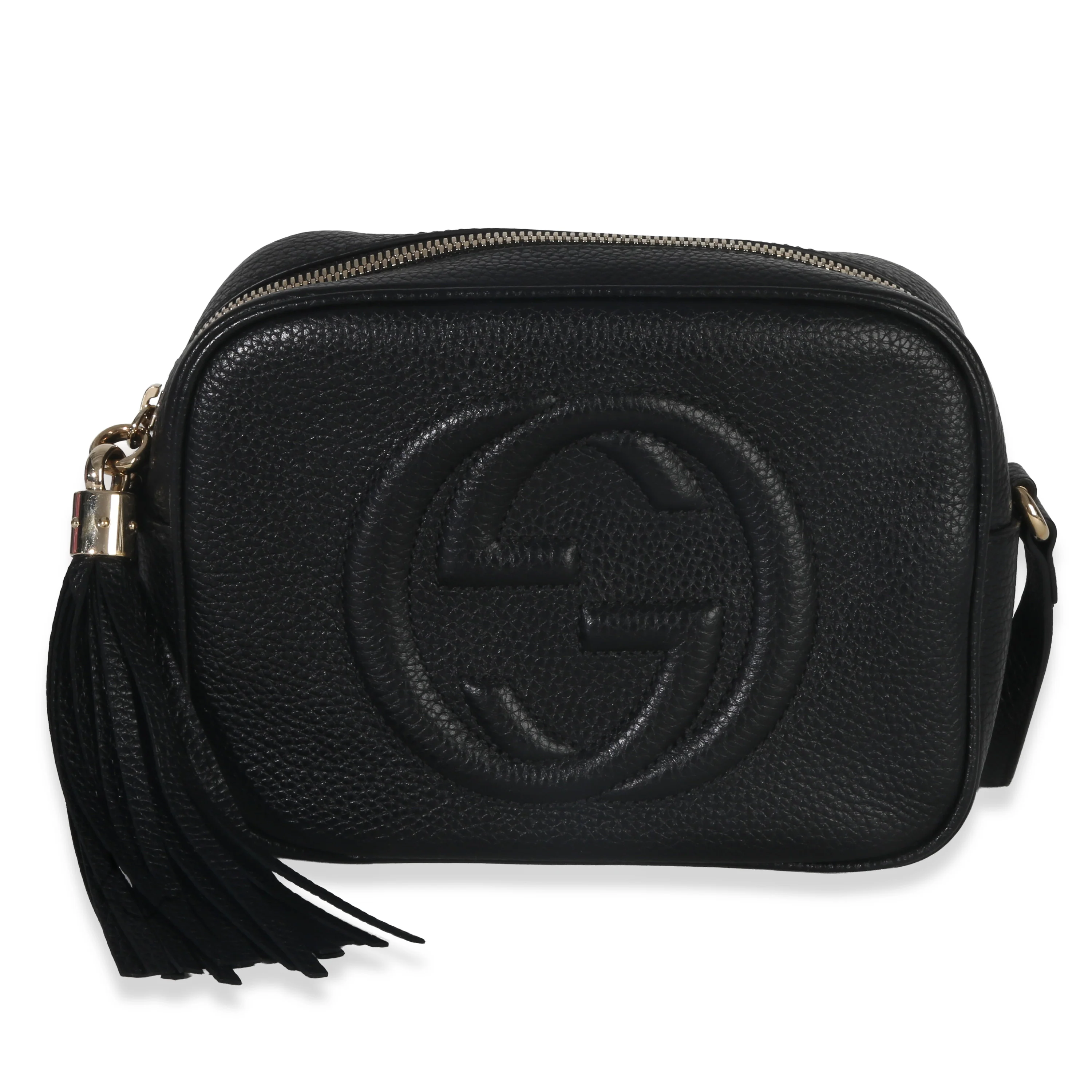Black Pebbled Calfskin Small Soho Disco Crossbody