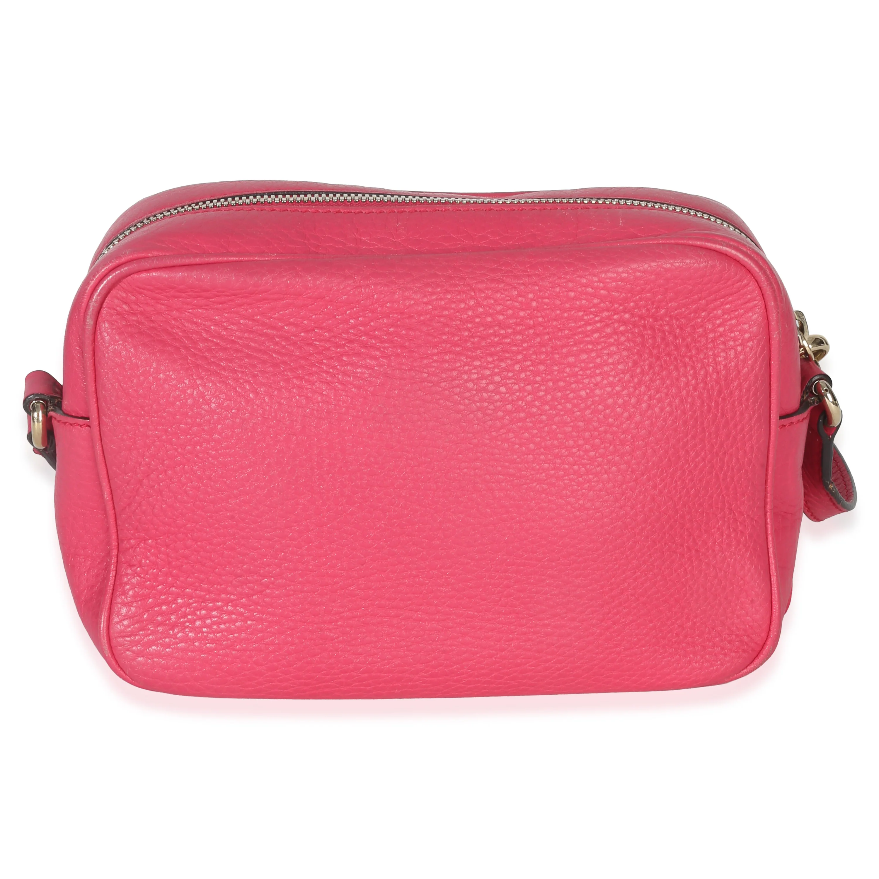 Pink Pebbled Calfskin Small Soho Disco Crossbody - Image 4