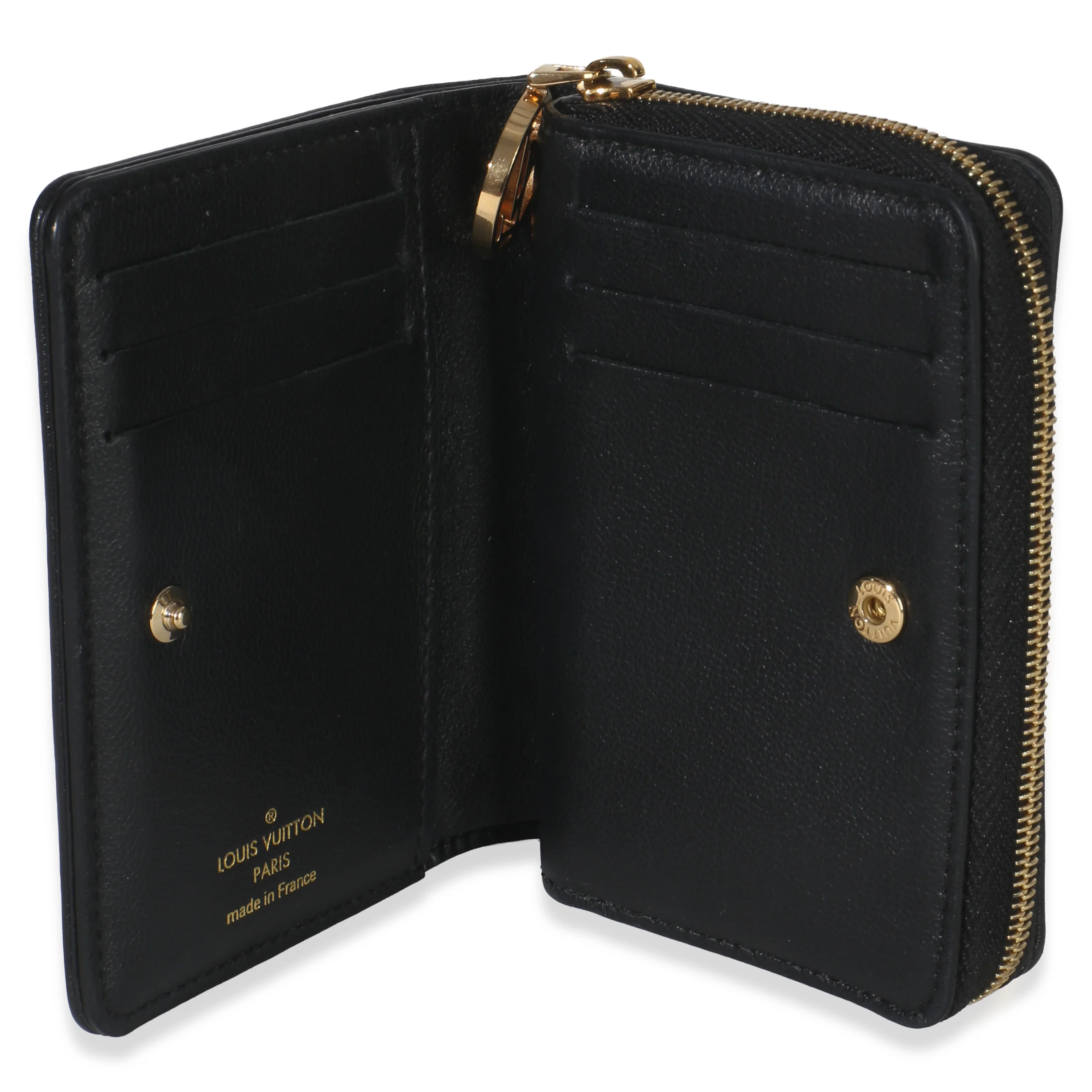 Black Monogram Embossed Lambskin Lou Coussin Wallet - Image 6