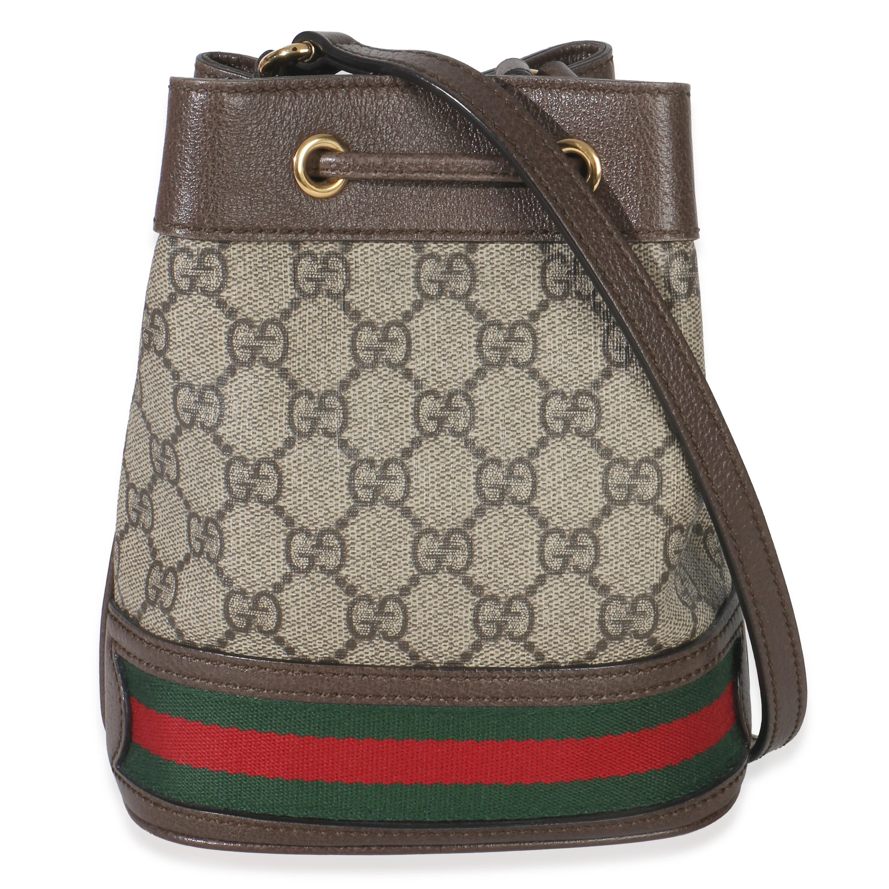 Beige GG Supreme Canvas Ophidia Mini Bucket Bag - Image 4