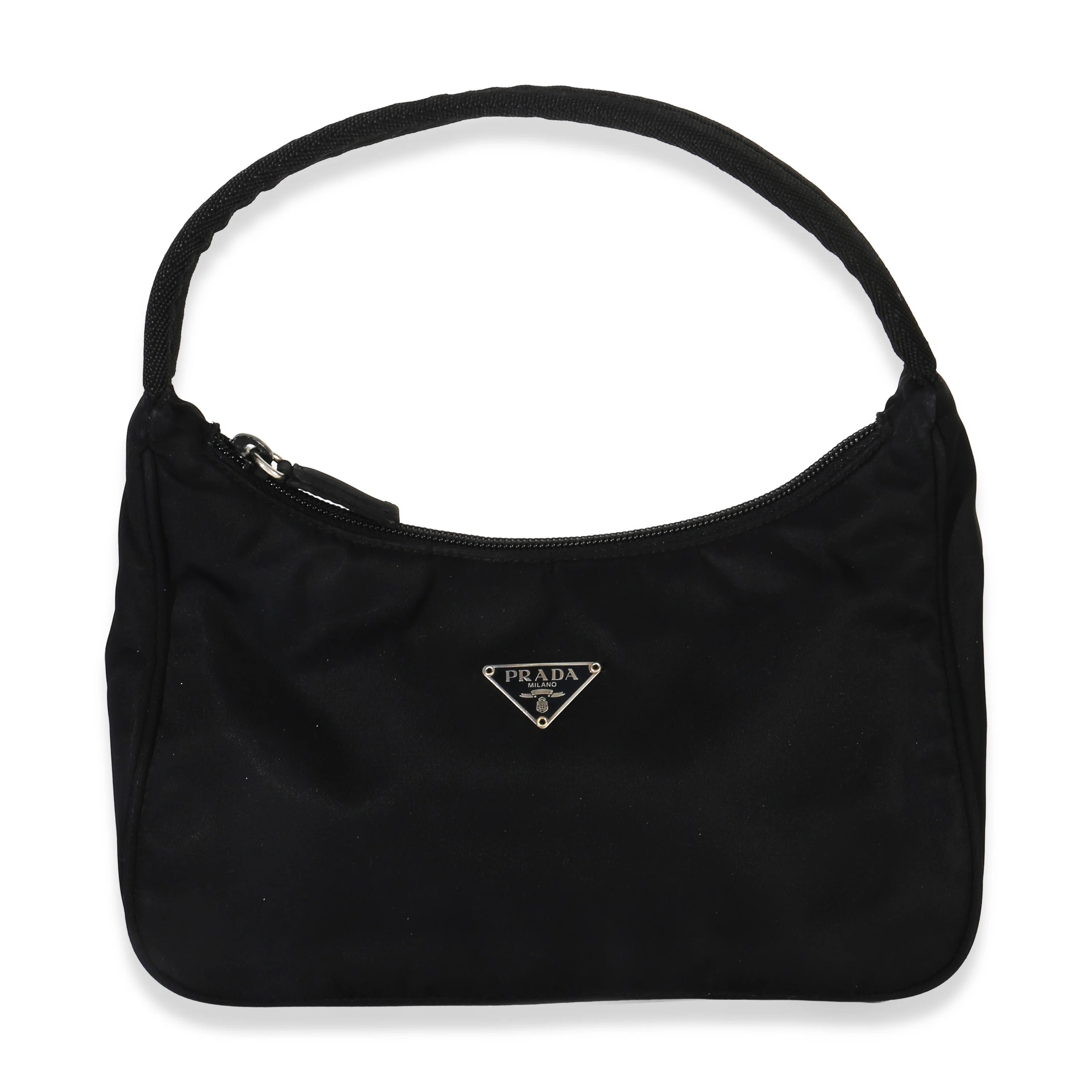 Black Nylon Tessuto Mini Hobo