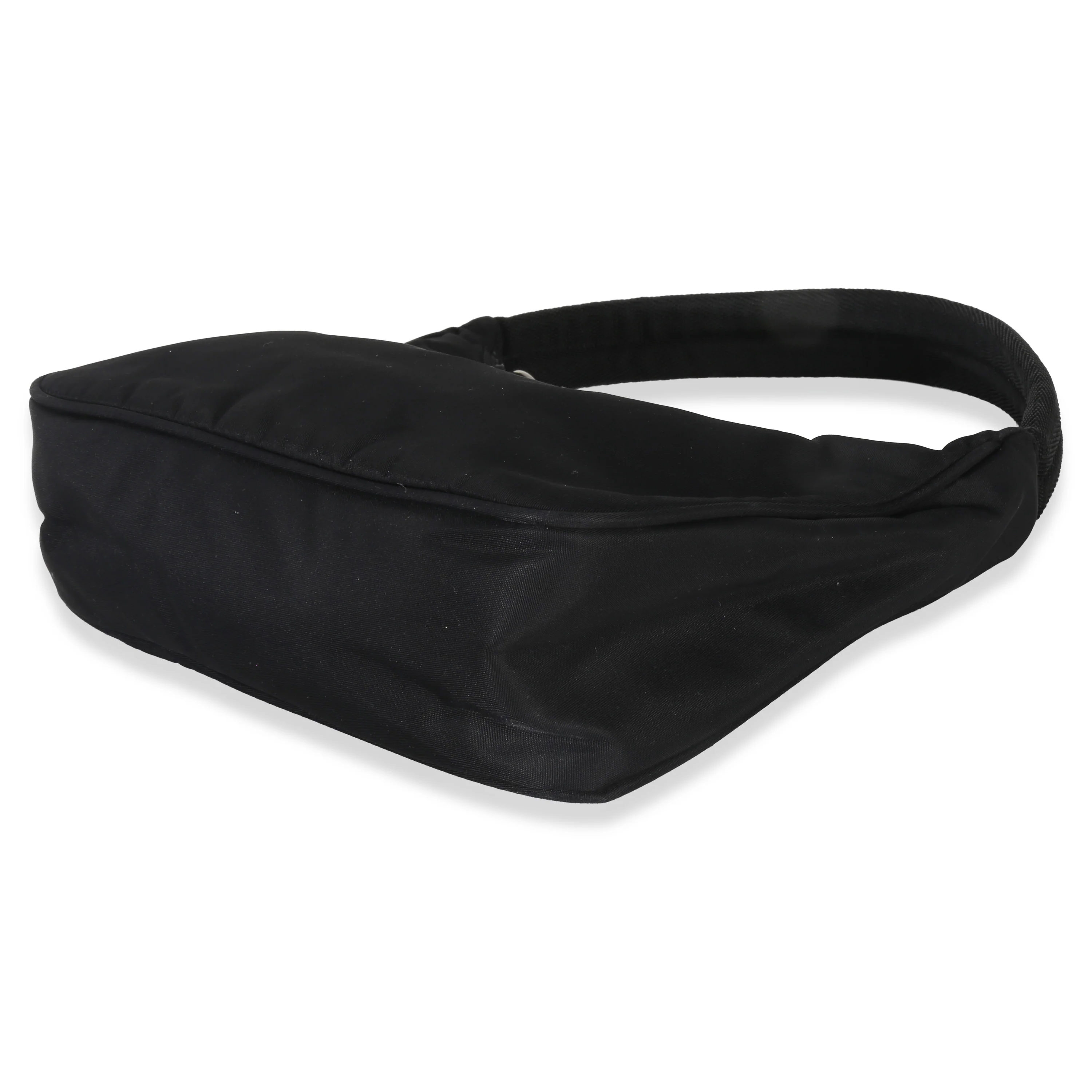 Black Nylon Tessuto Mini Hobo - Image 7