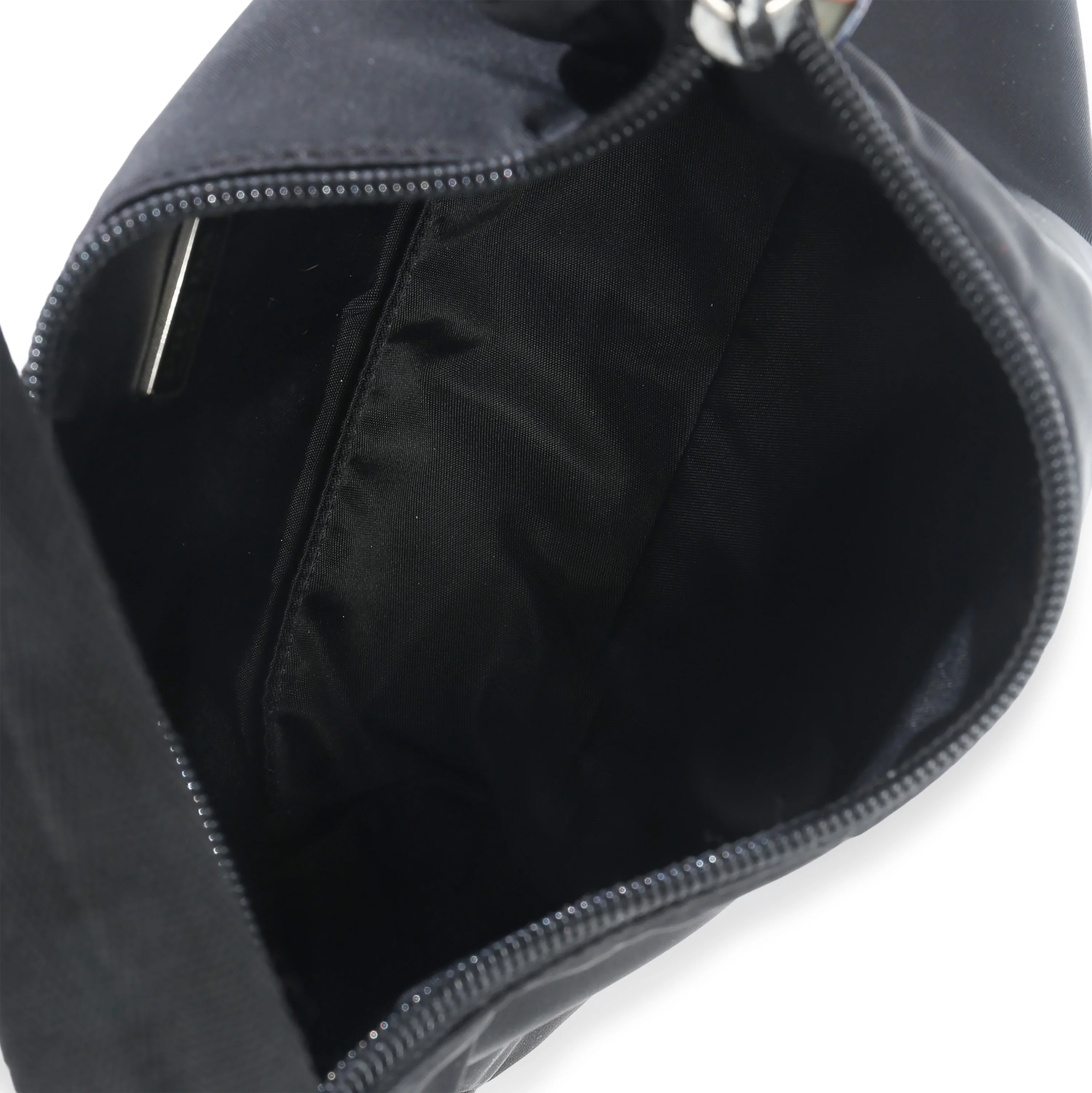 Black Nylon Tessuto Mini Hobo - Image 8