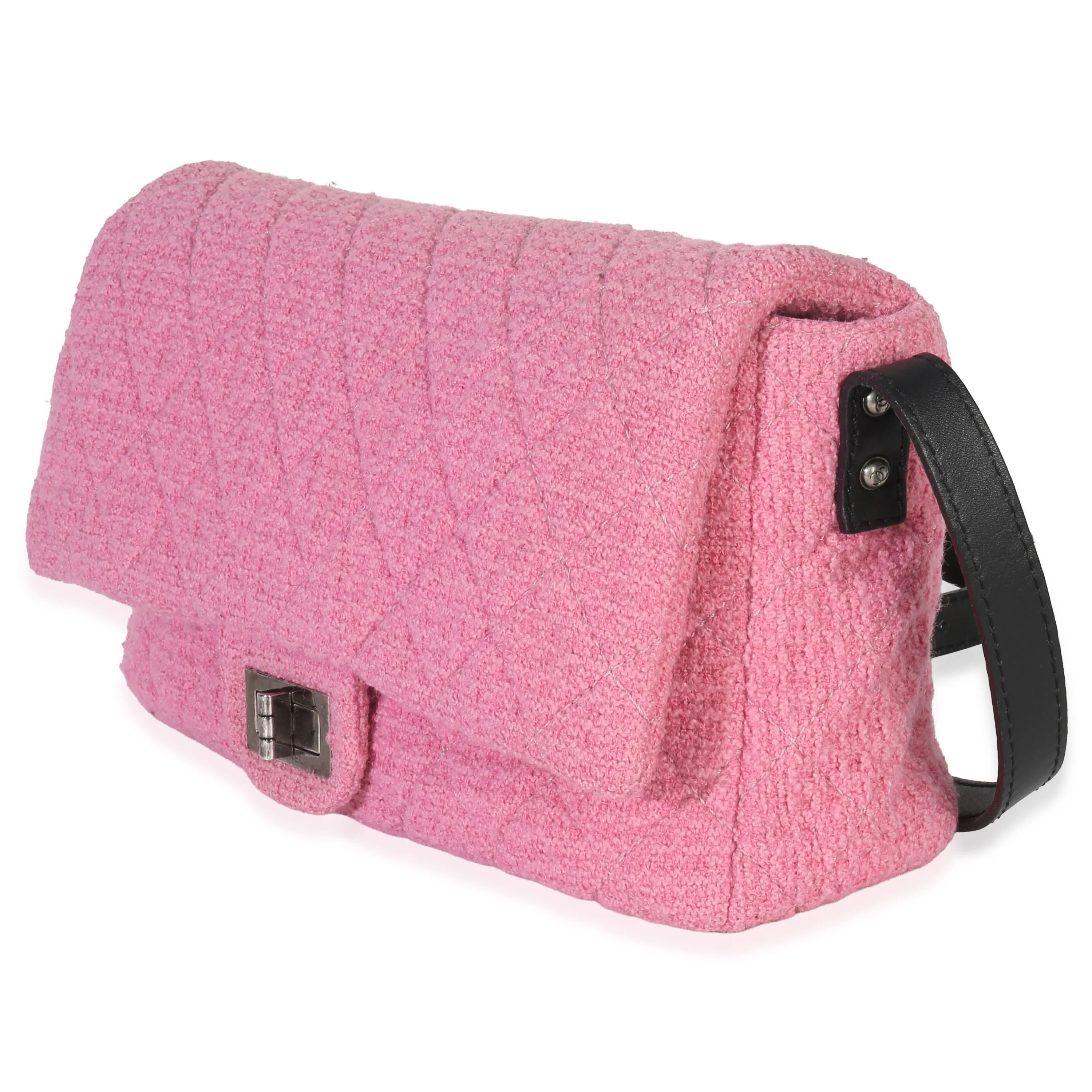Pink Easy Tweed Jumbo Reissue Messenger Flap - Image 2