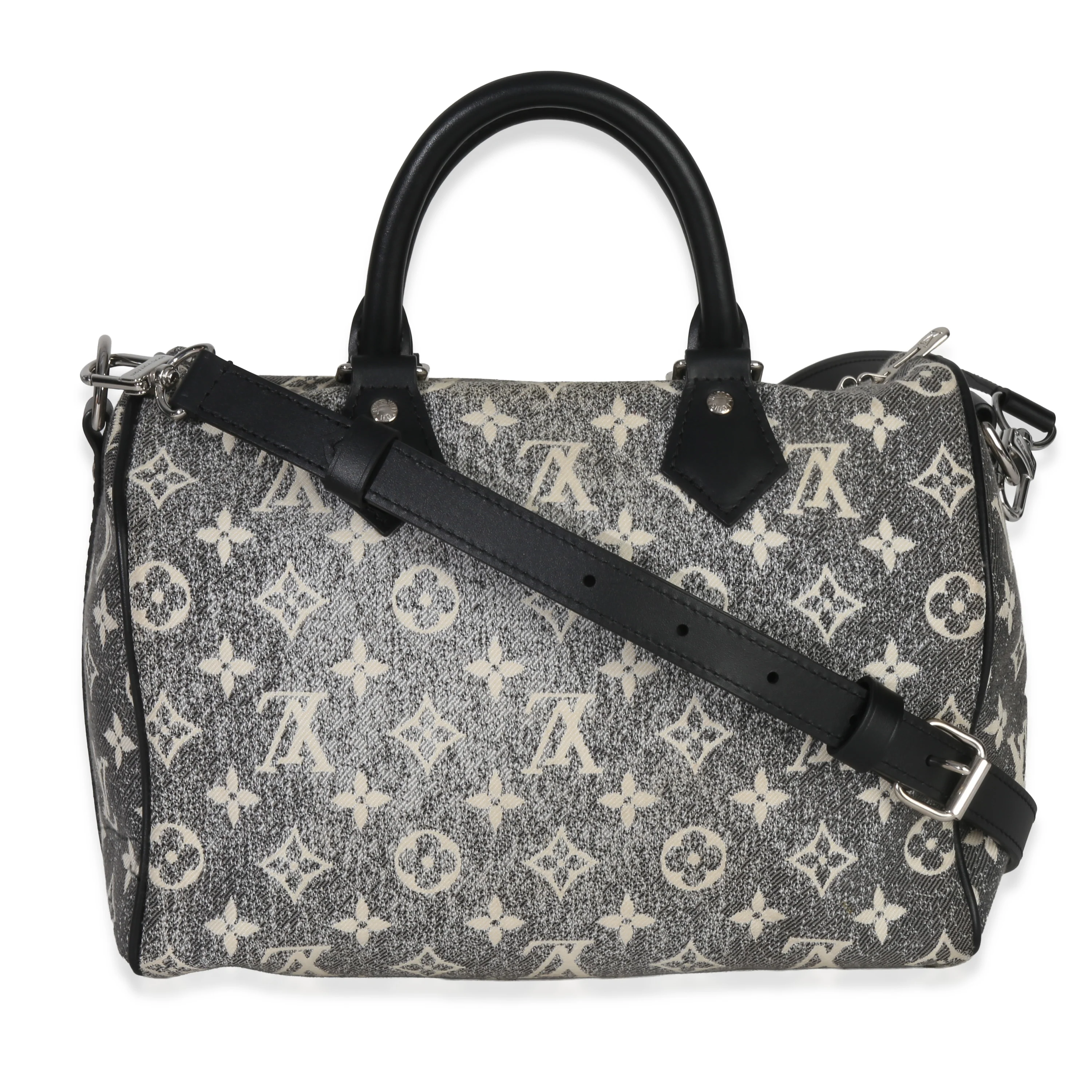 Black Monogram Denim Jacquard Speedy Bandouliere 25 - Image 4