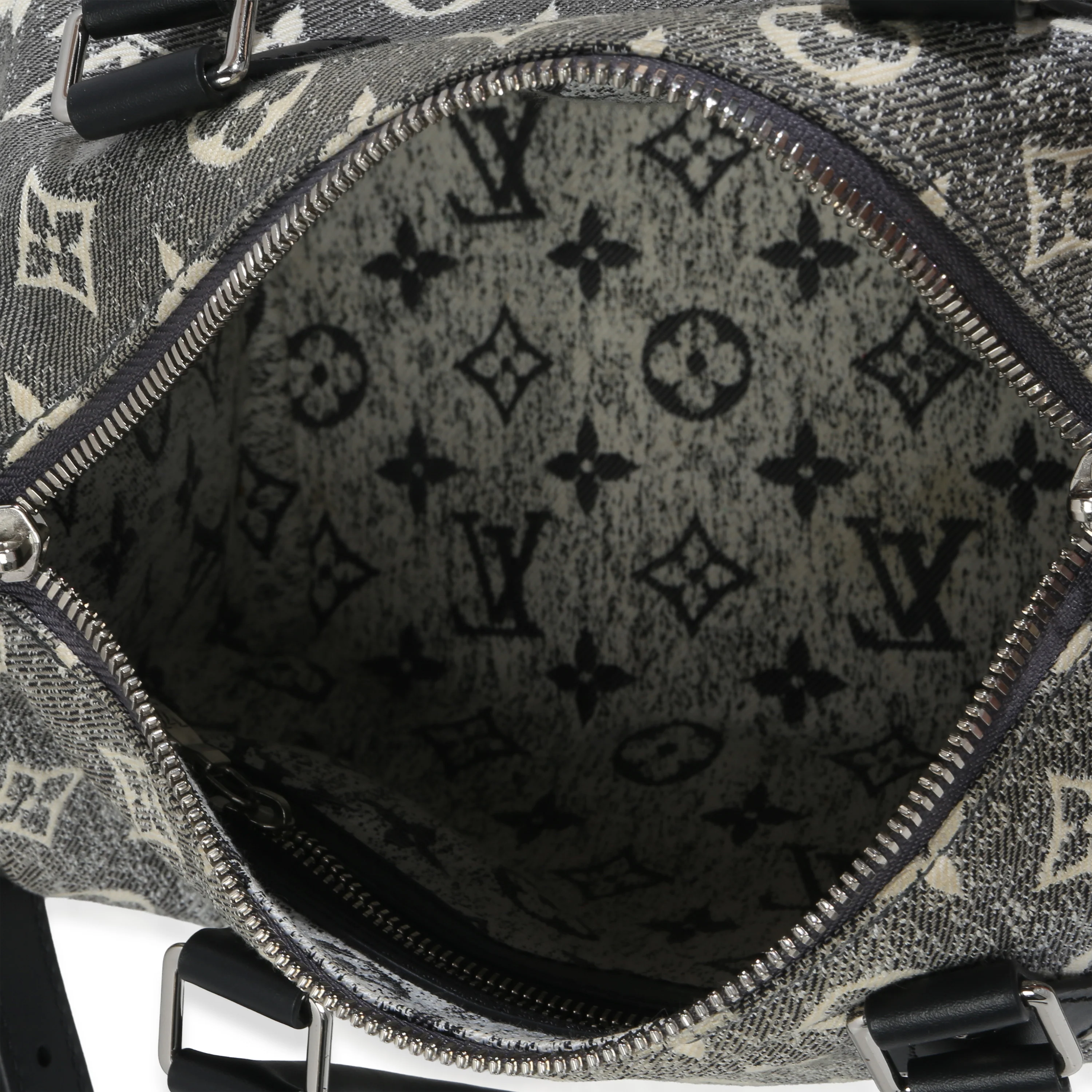 Black Monogram Denim Jacquard Speedy Bandouliere 25 - Image 9