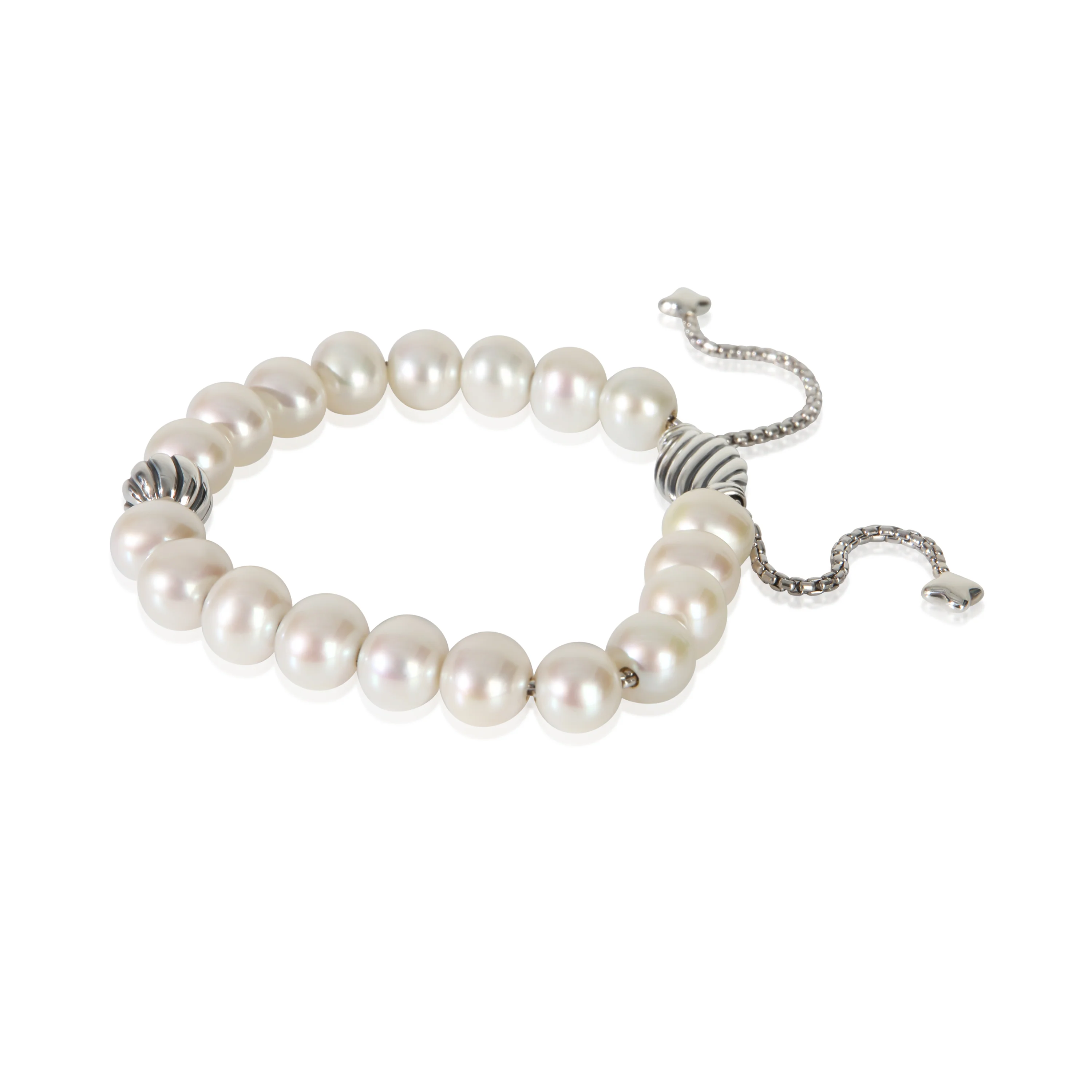 Sterling Silver Pearl Spiritual Bead Bracelet - Image 2