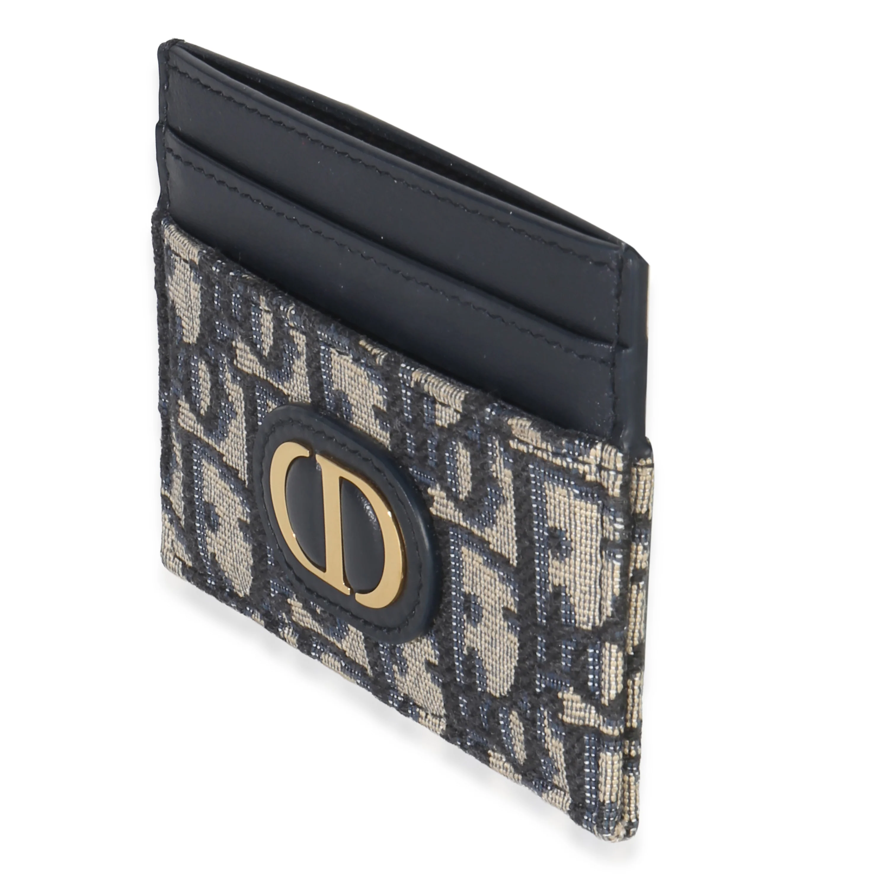 Navy Oblique Logo Card Holder - Image 2
