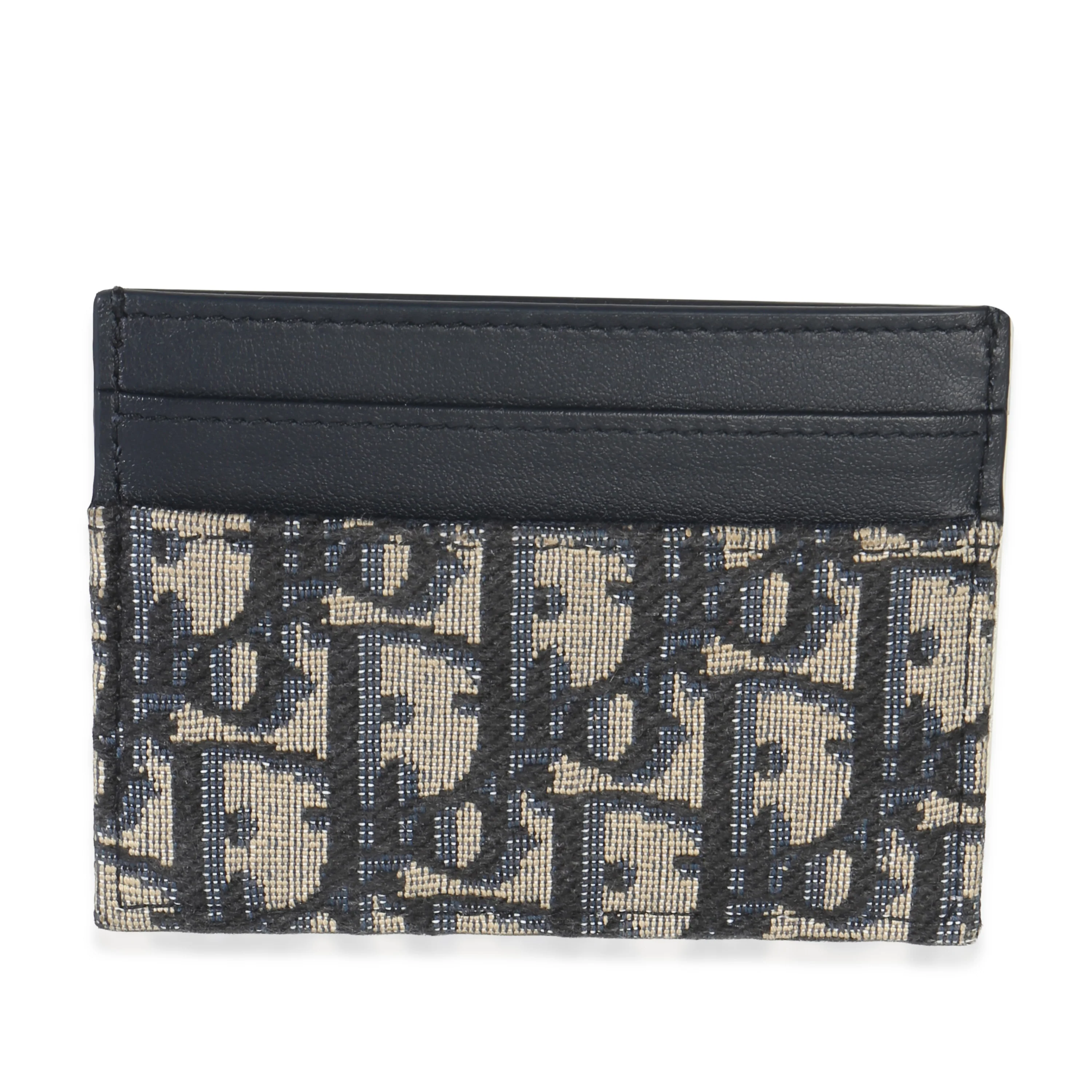 Navy Oblique Logo Card Holder - Image 4