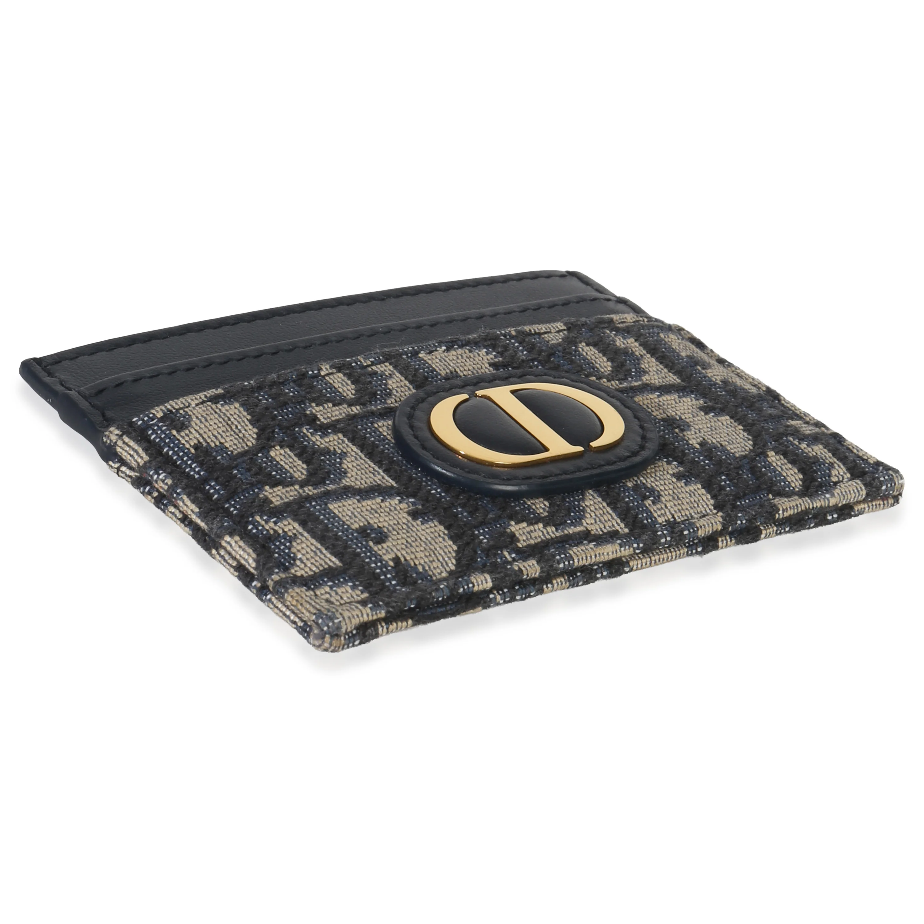 Navy Oblique Logo Card Holder - Image 6
