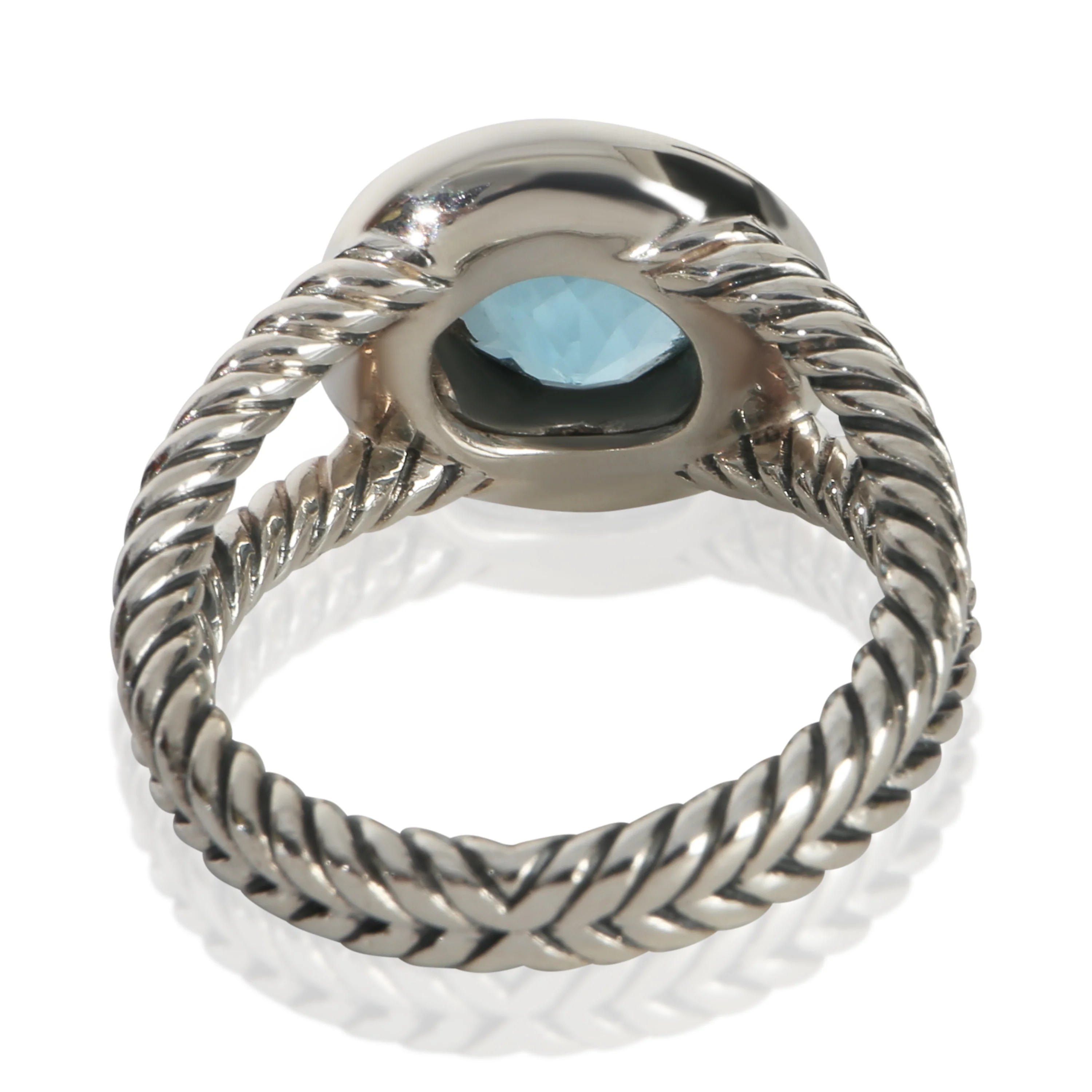 Sterling Silver Topaz and Diamond Cerise Ring - Image 3