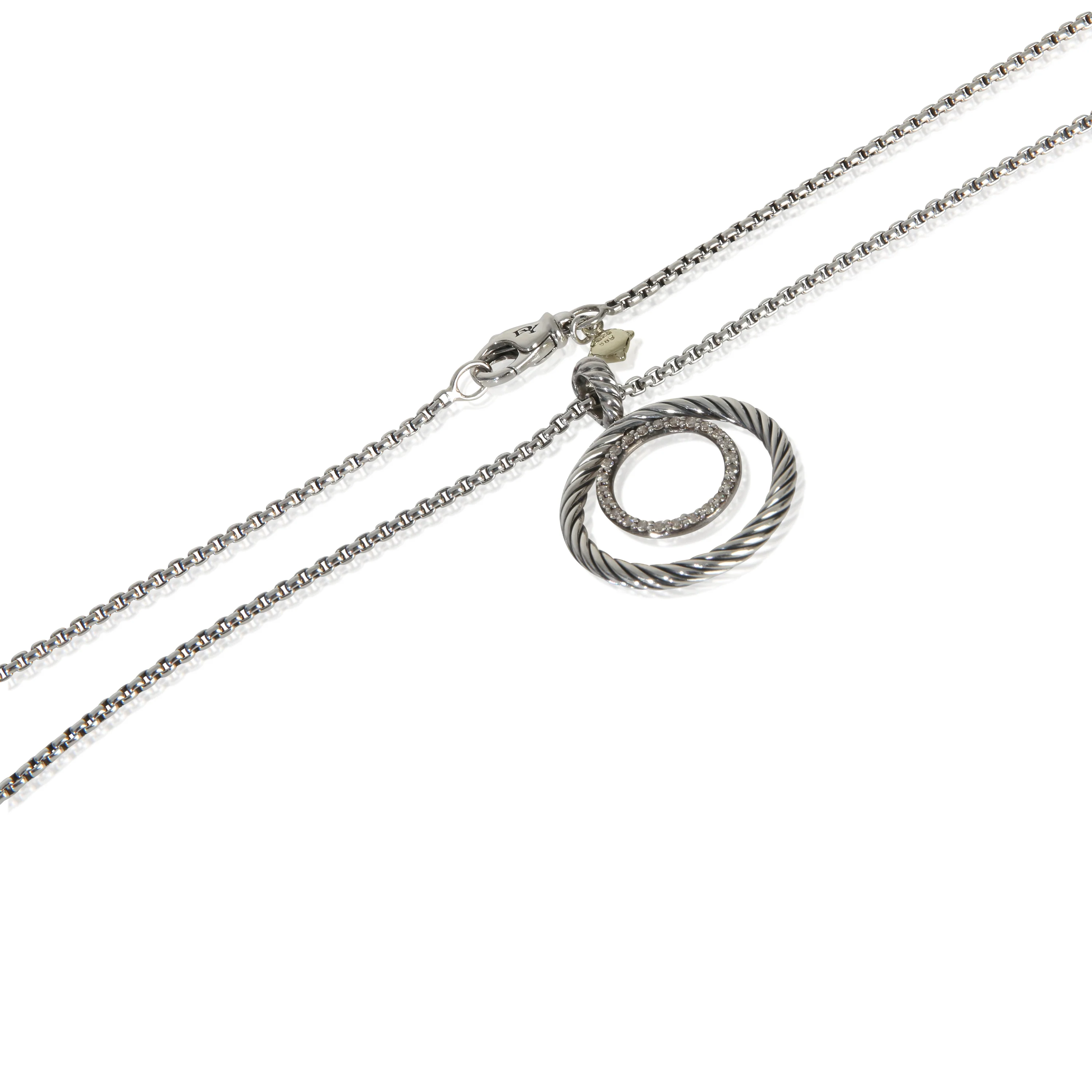 Sterling Silver Diamond Mobile Circle Pendant - Image 3