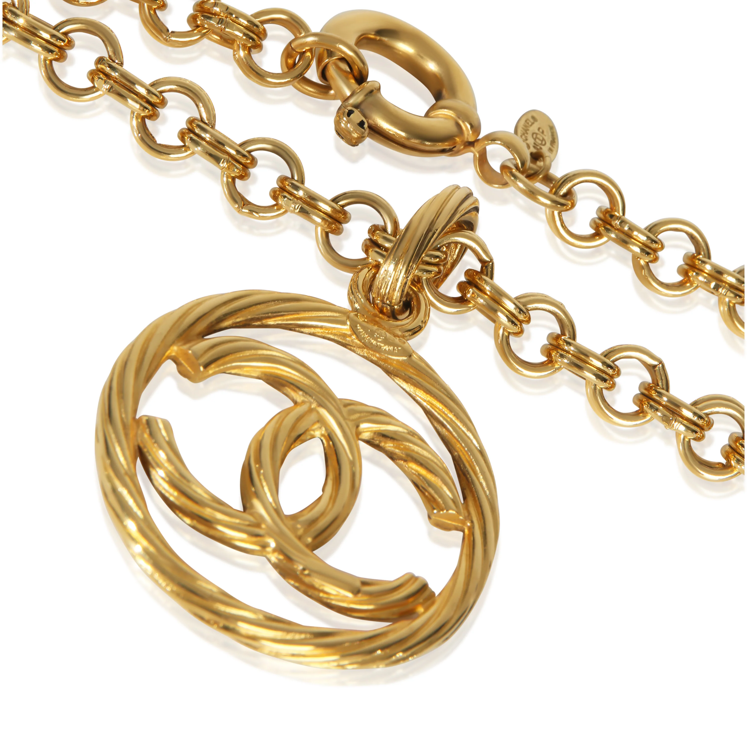 Gold-Plated  Vintage 1993 CC Necklace - Image 2
