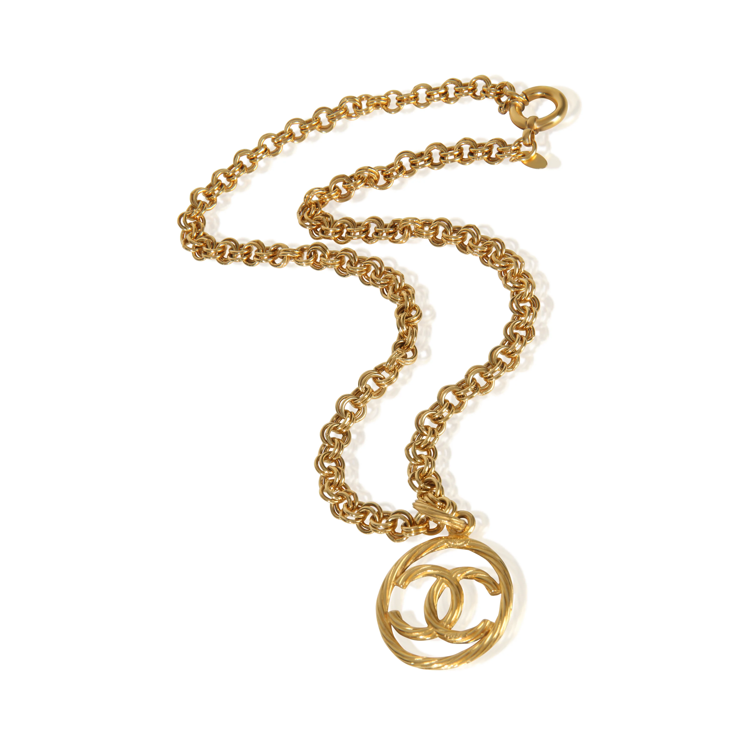 Gold-Plated  Vintage 1993 CC Necklace - Image 3