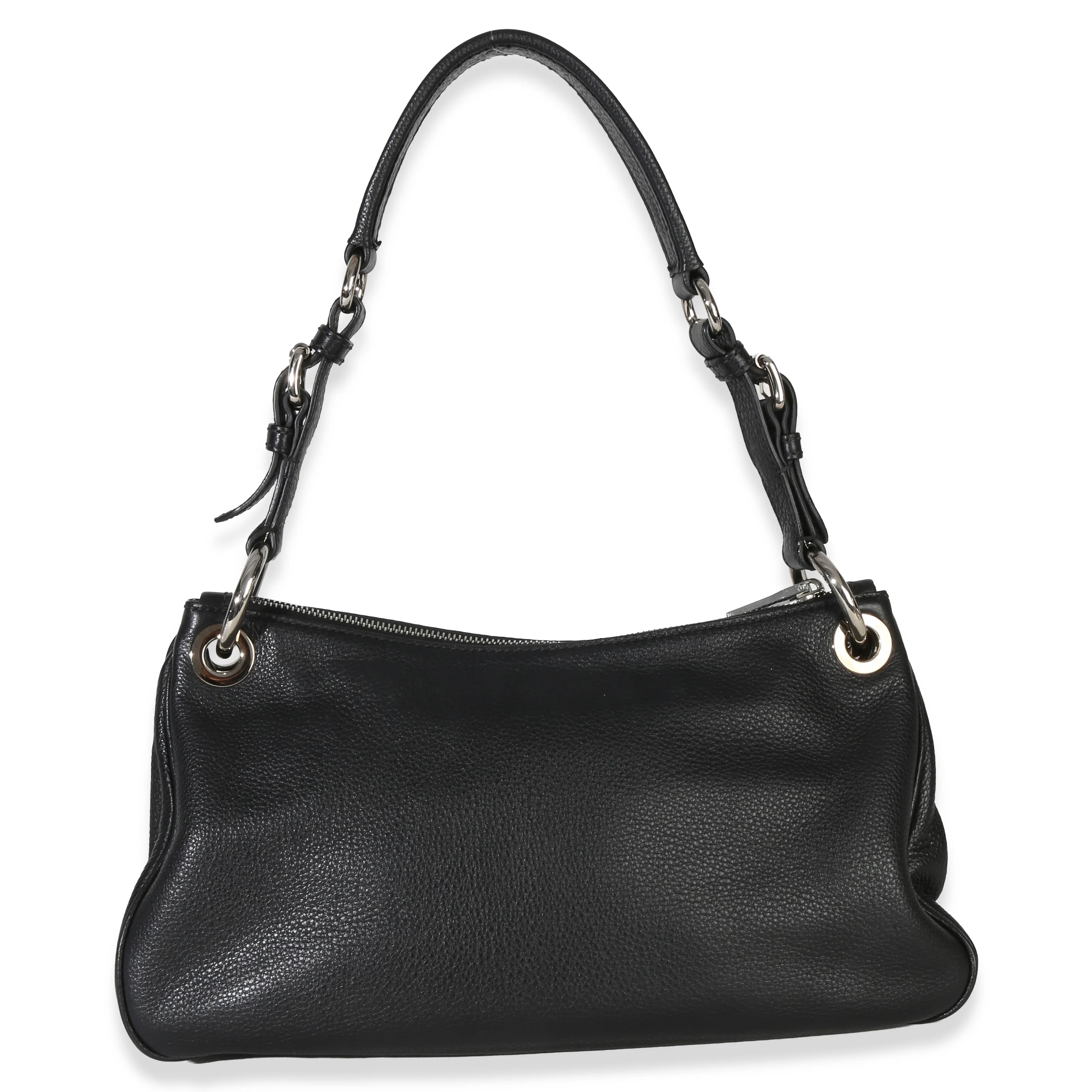 Black Vitello Phenix Logo Shoulder Bag - Image 4