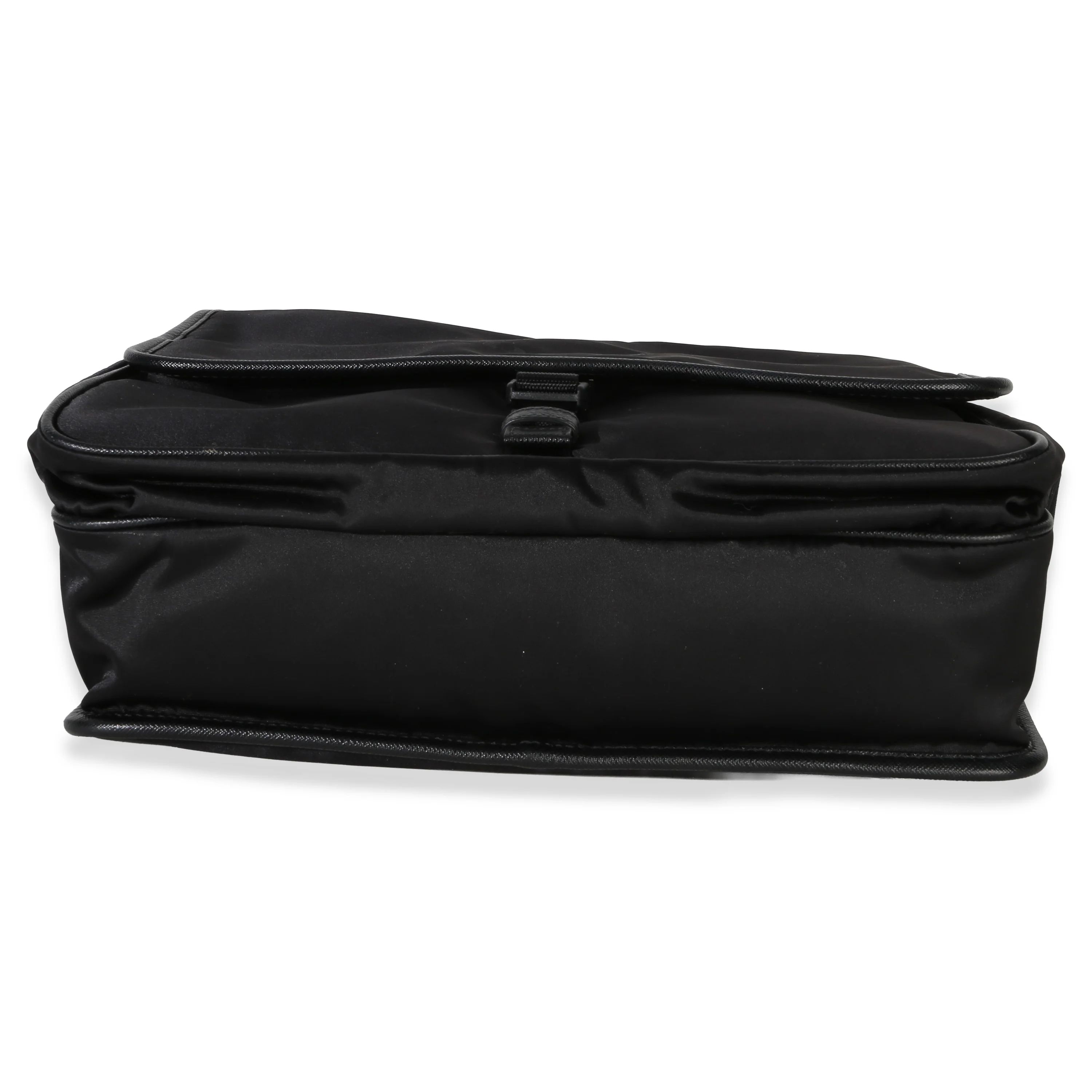 Black Nylon Saffiano Logo Buckle Messenger Bag - Image 5