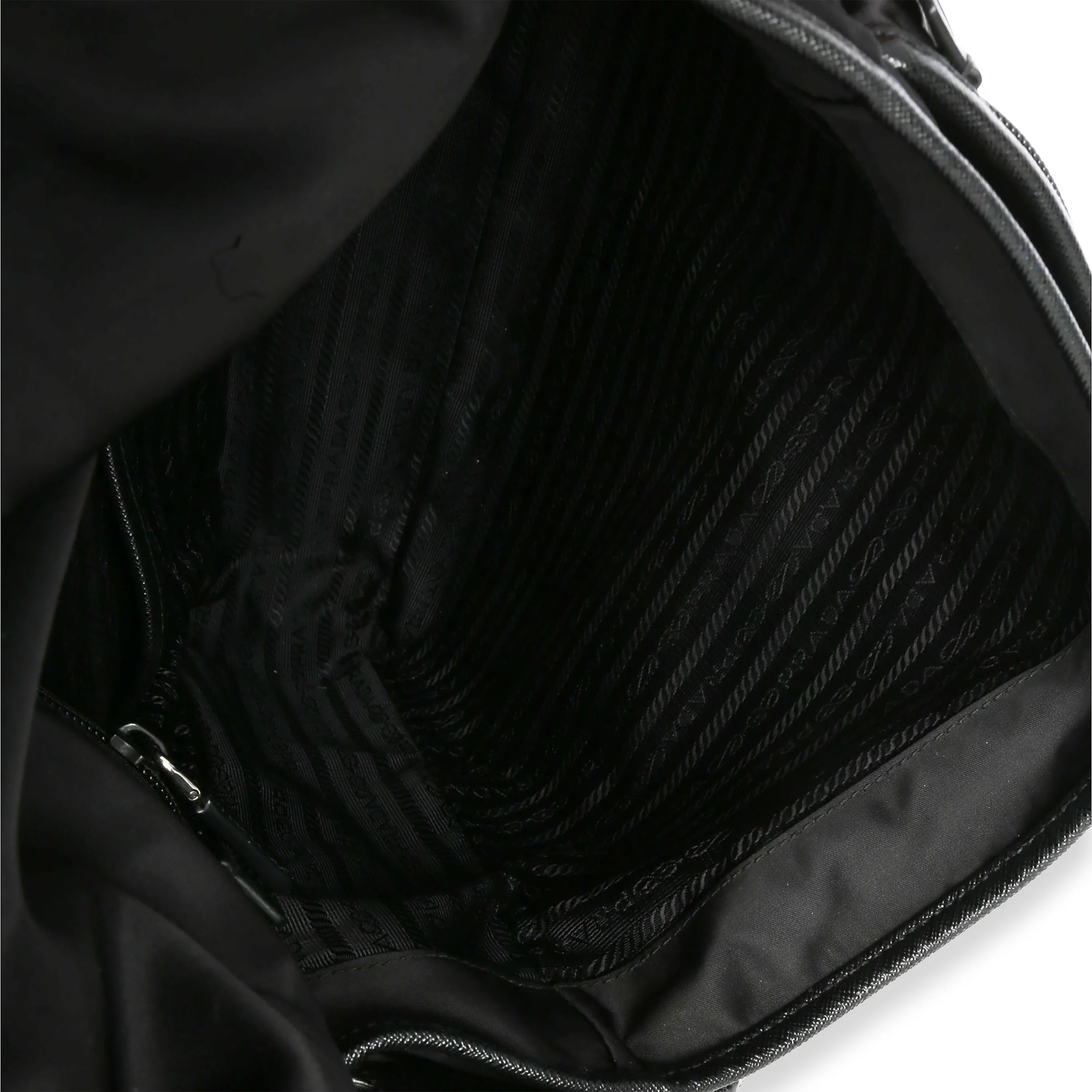 Black Nylon Saffiano Logo Buckle Messenger Bag - Image 9