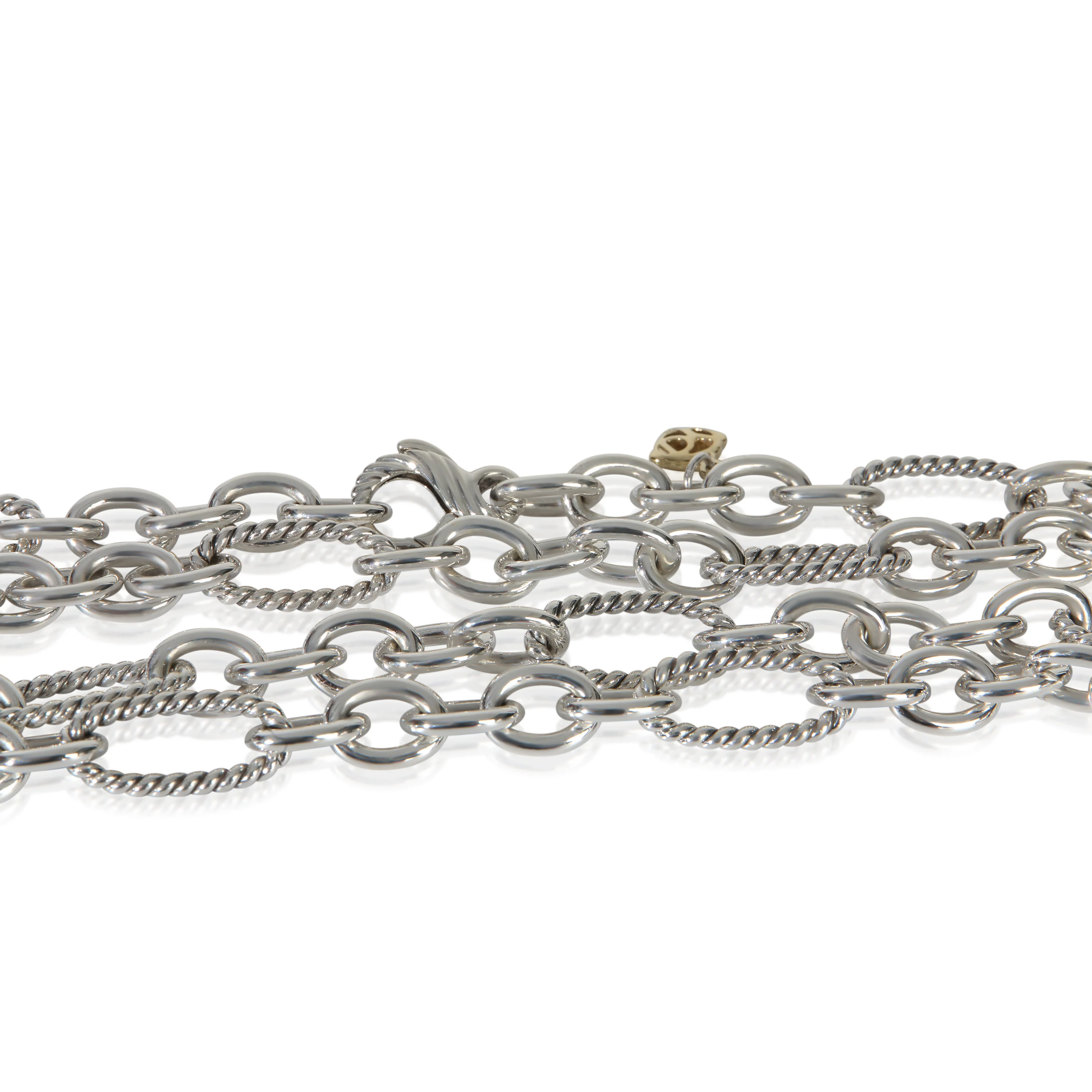 Sterling Silver  Figaro Link Necklace - Image 2