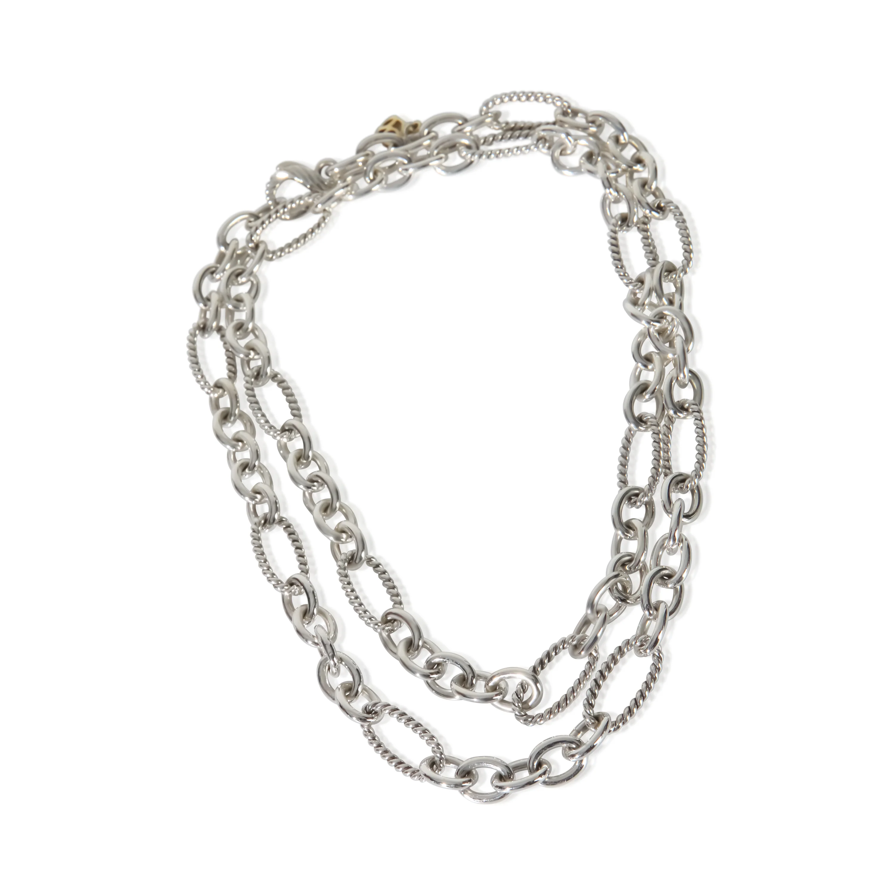 Sterling Silver  Figaro Link Necklace - Image 3
