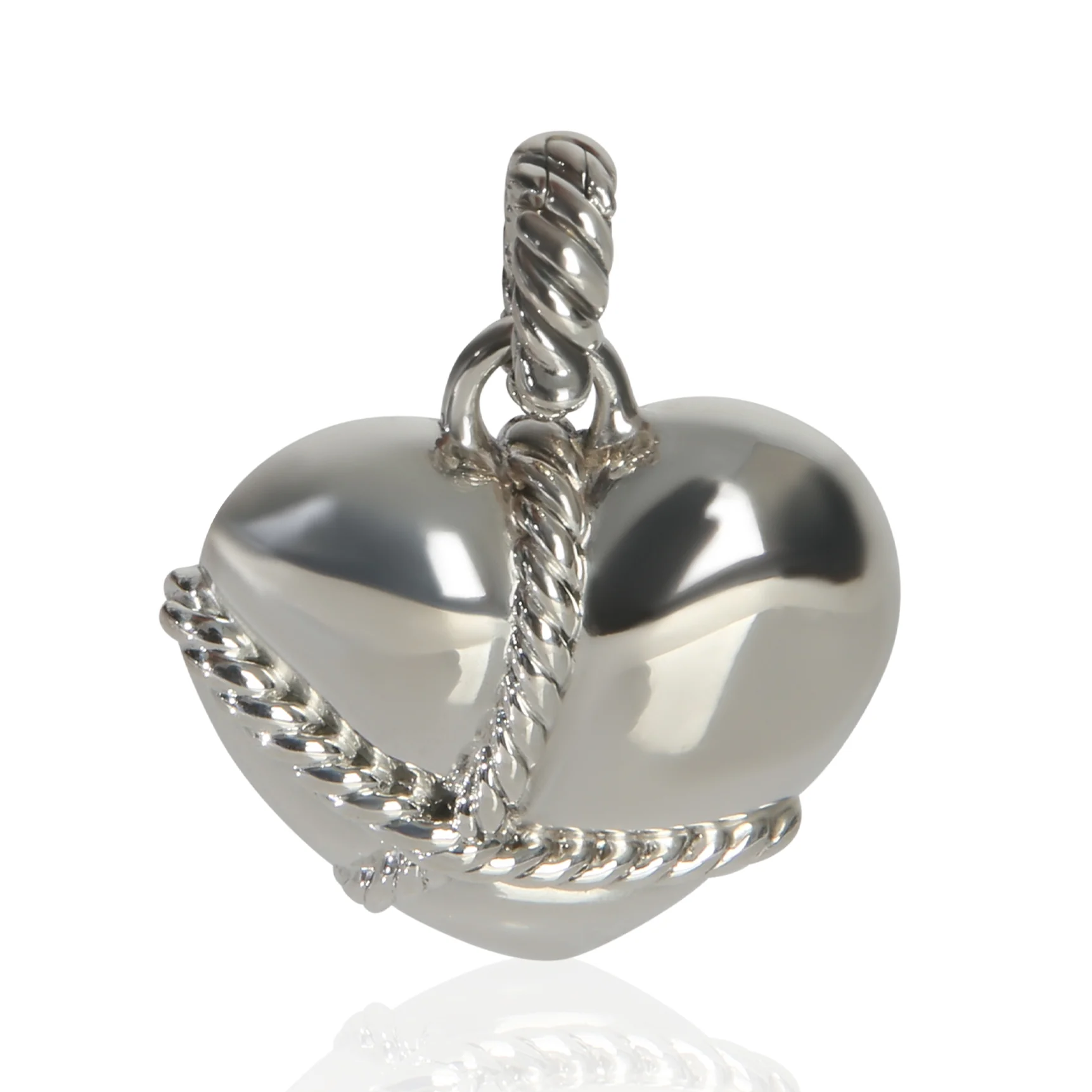 Sterling Silver  Puff Heart Pendant - Image 3